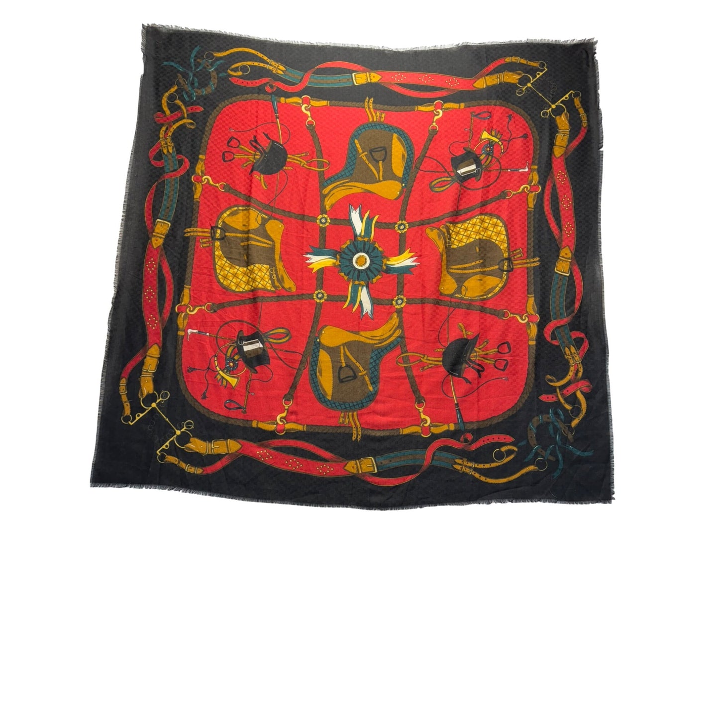 Vintage Equestrian Scarf #5805