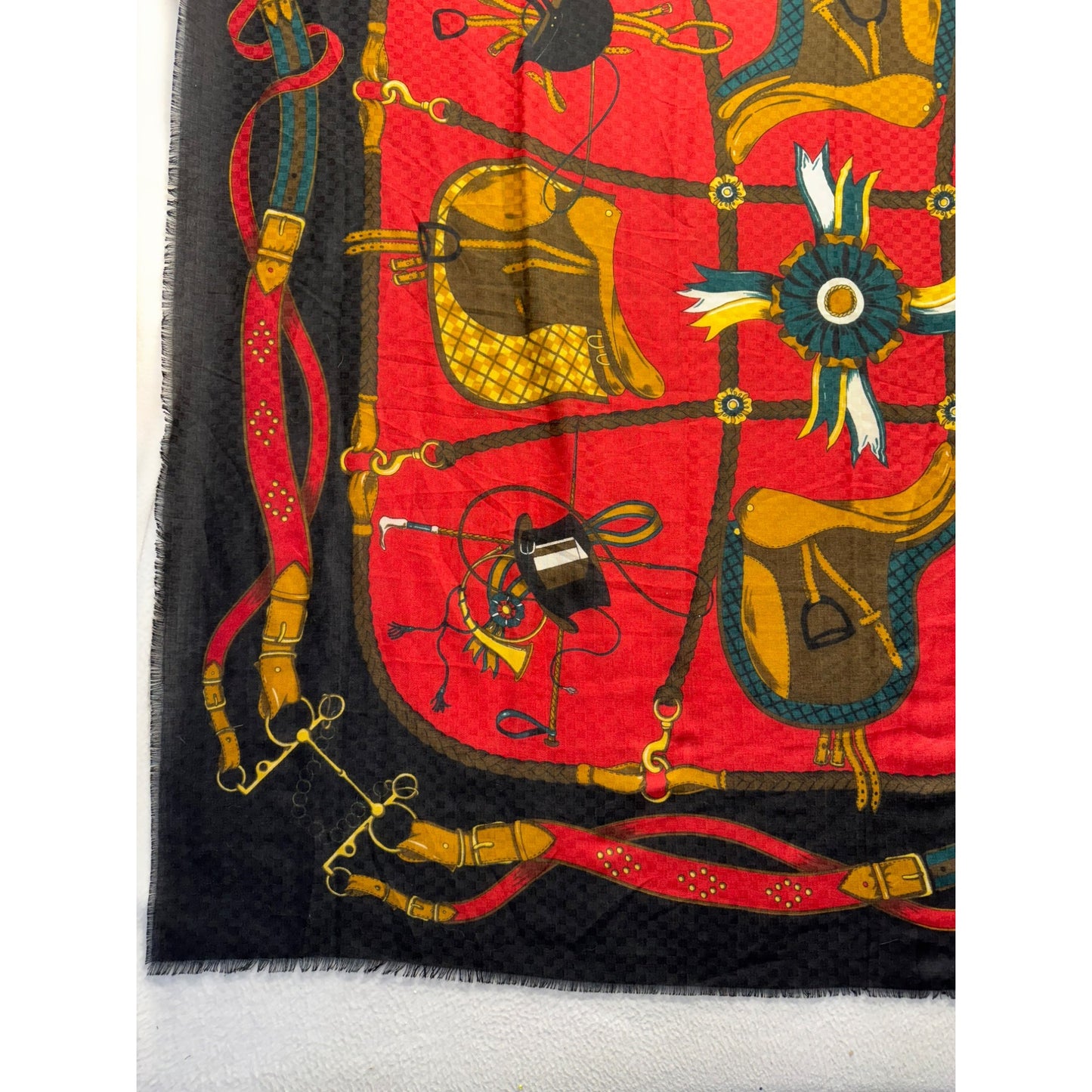 Vintage Equestrian Scarf #5805