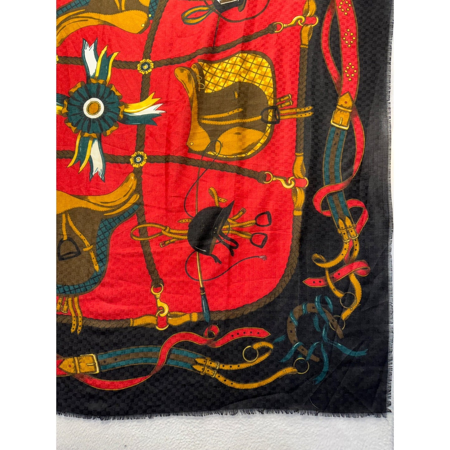 Vintage Equestrian Scarf #5805
