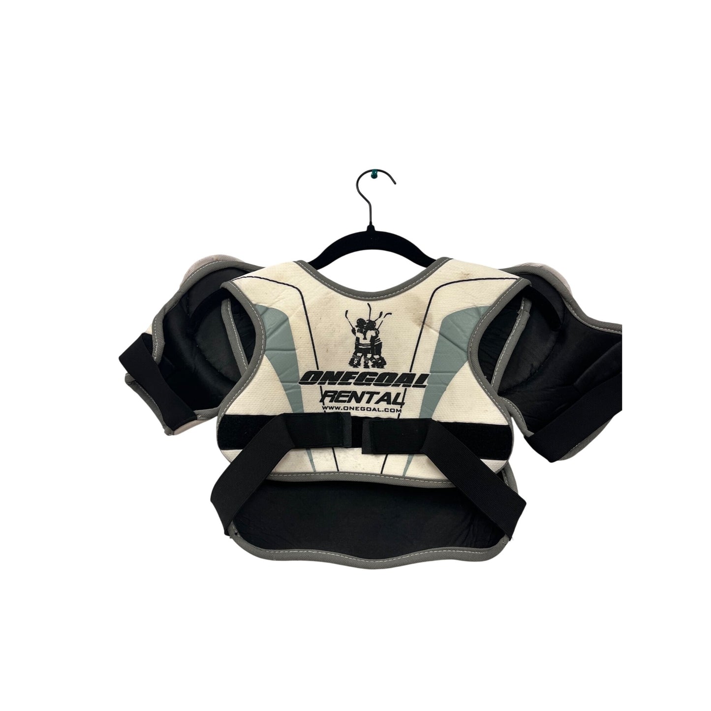 OneGoal Rental Youth Small Hockey Shoulder Pads White & Gray #6322