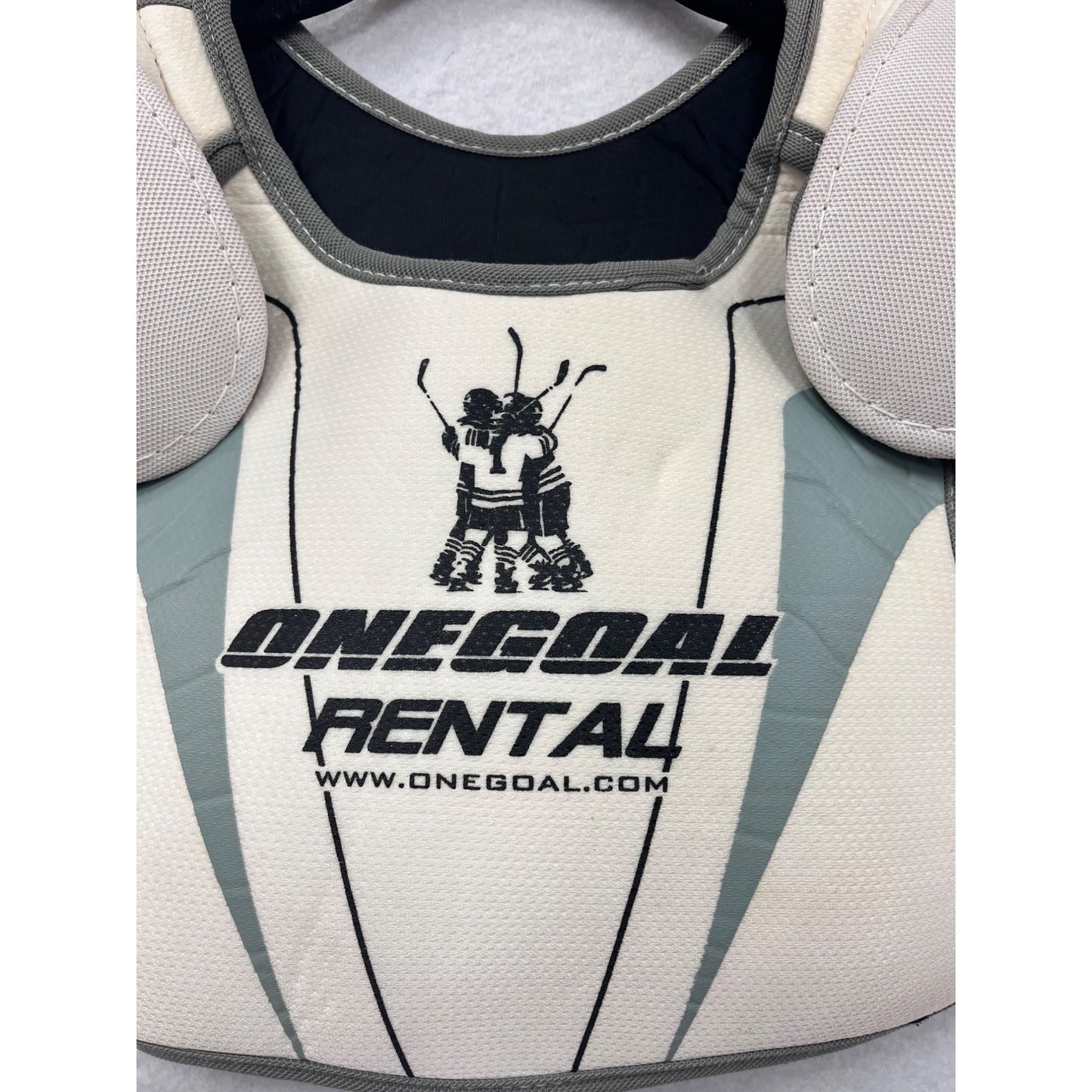 OneGoal Rental Youth Small Hockey Shoulder Pads White & Gray #6322