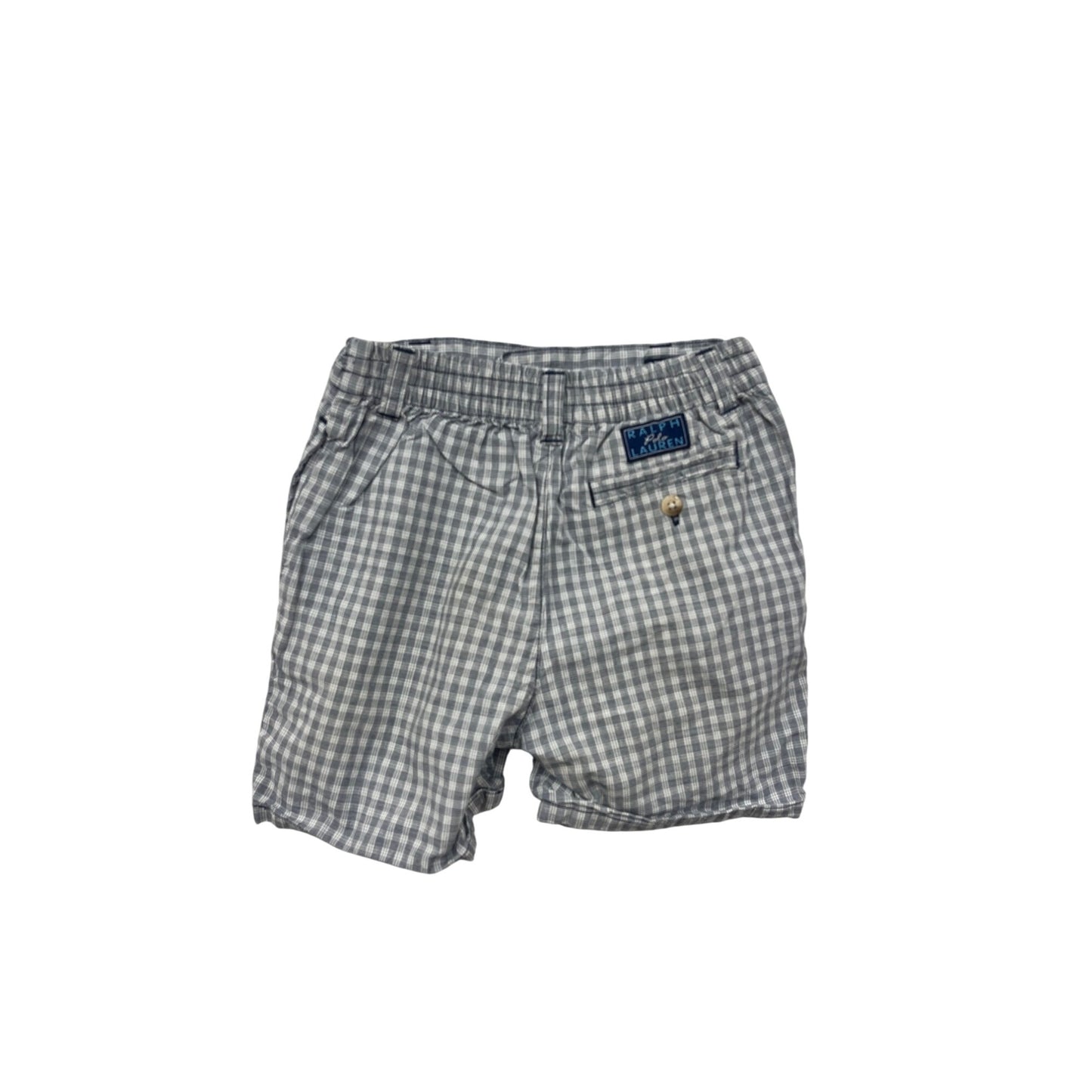 Ralph Lauren Boys Gray & White Plaid Shorts Size 2T #8185