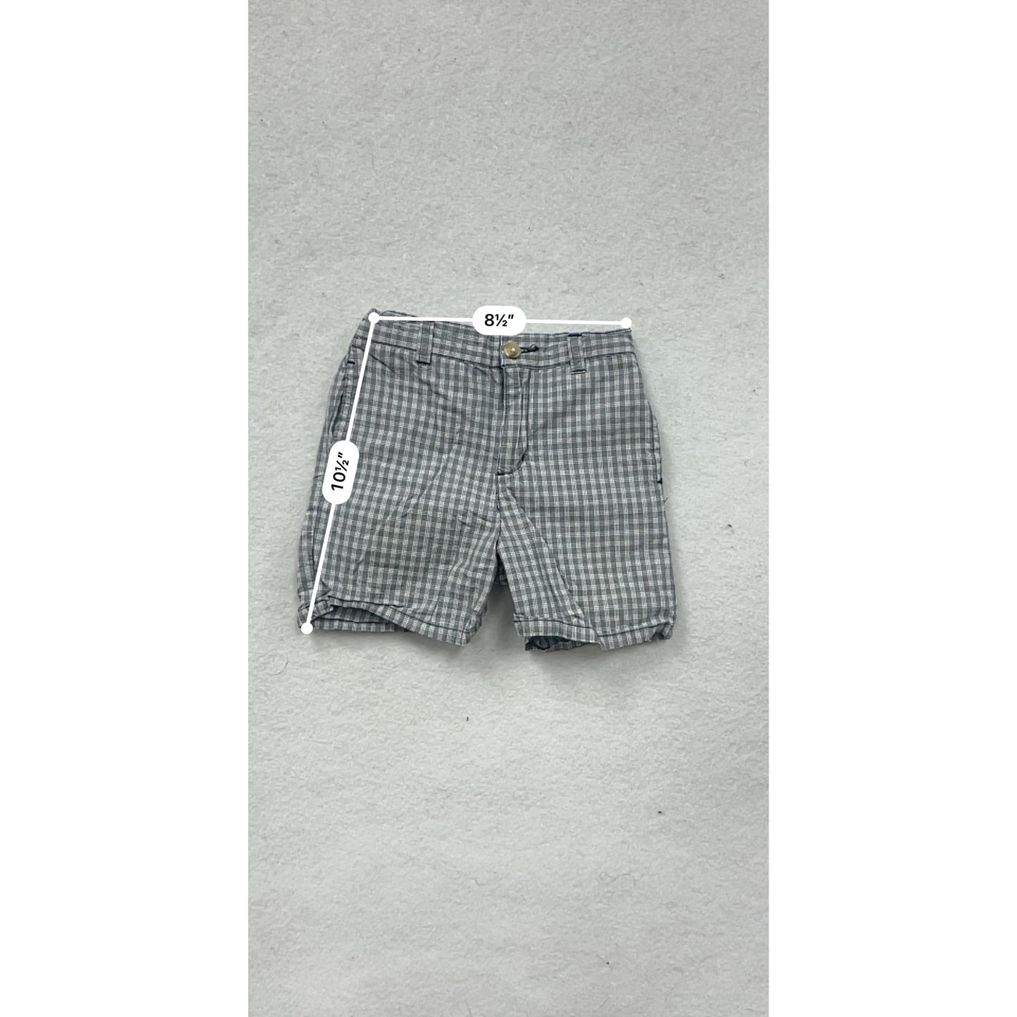 Ralph Lauren Boys Gray & White Plaid Shorts Size 2T #8185