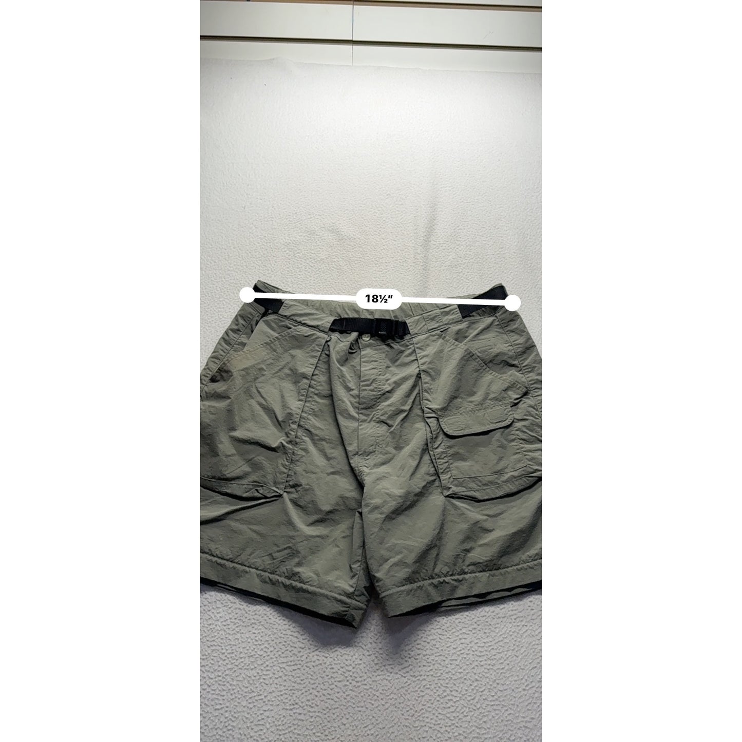 Field & Stream Outdoor Cargo Shorts Olive Green Nylon Hiking XL #9558