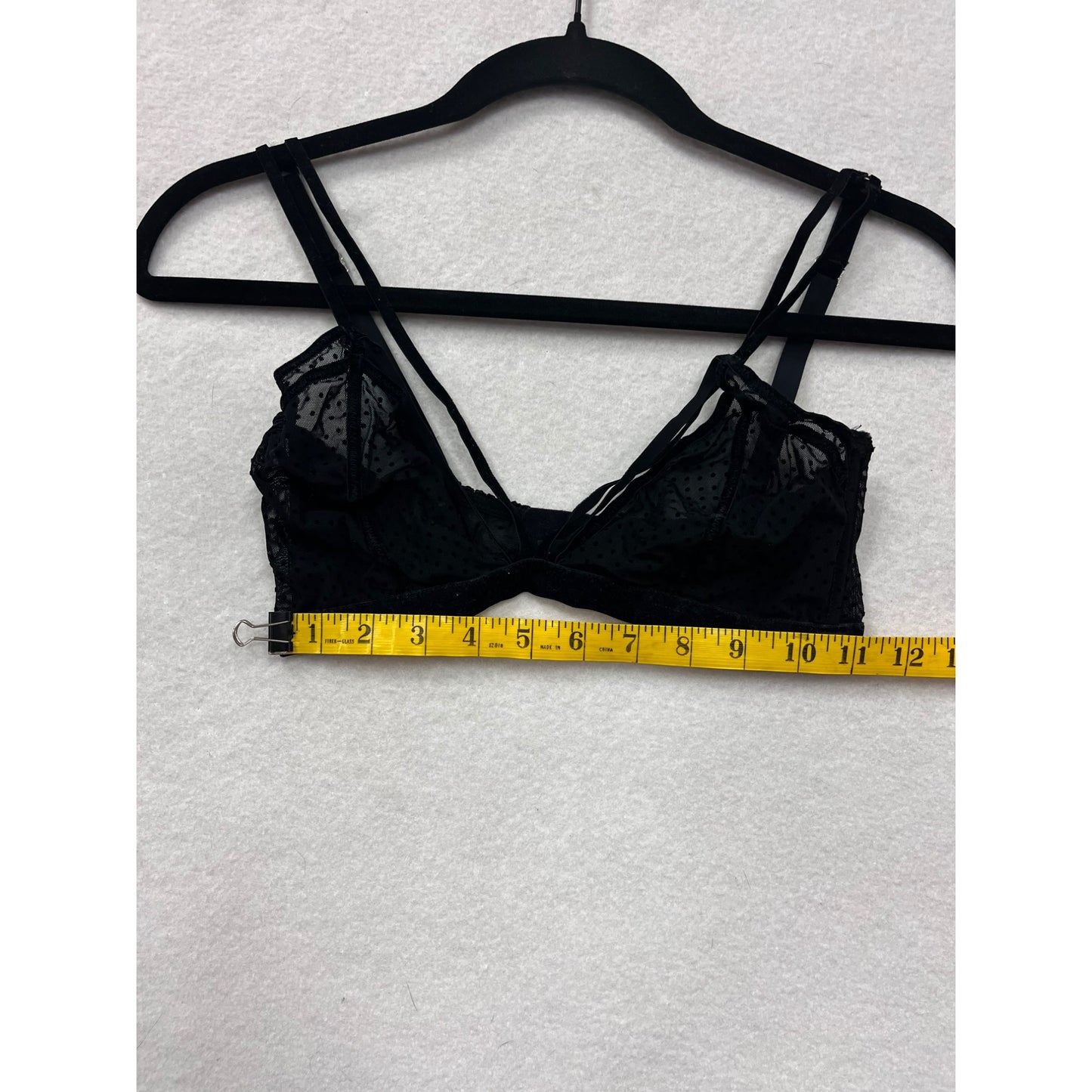 Women’s Lonely Black Sheer Polka Dot Bralette #6057