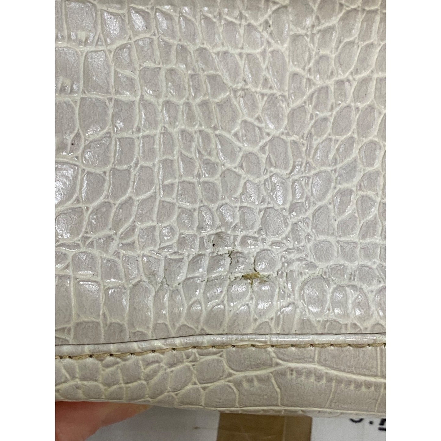 Villager Beige Faux Crocodile Shoulder Bag With Multiple Compartments #7214