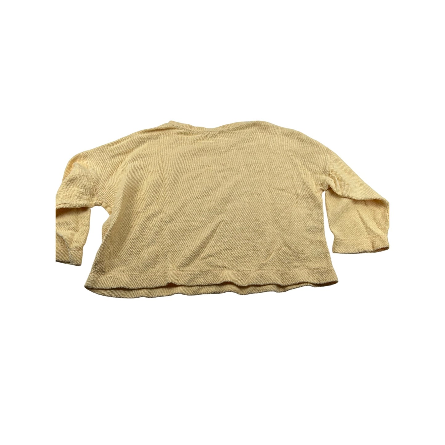 Womens Yellow Textured Knit Sweater XL #6436