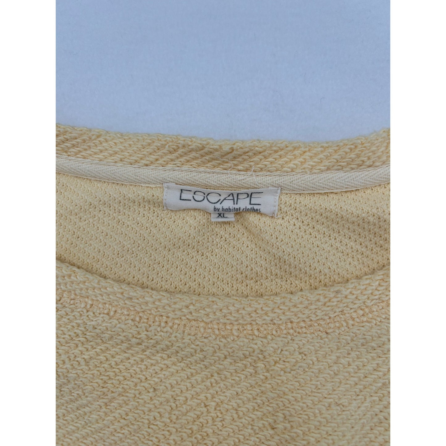 Womens Yellow Textured Knit Sweater XL #6436