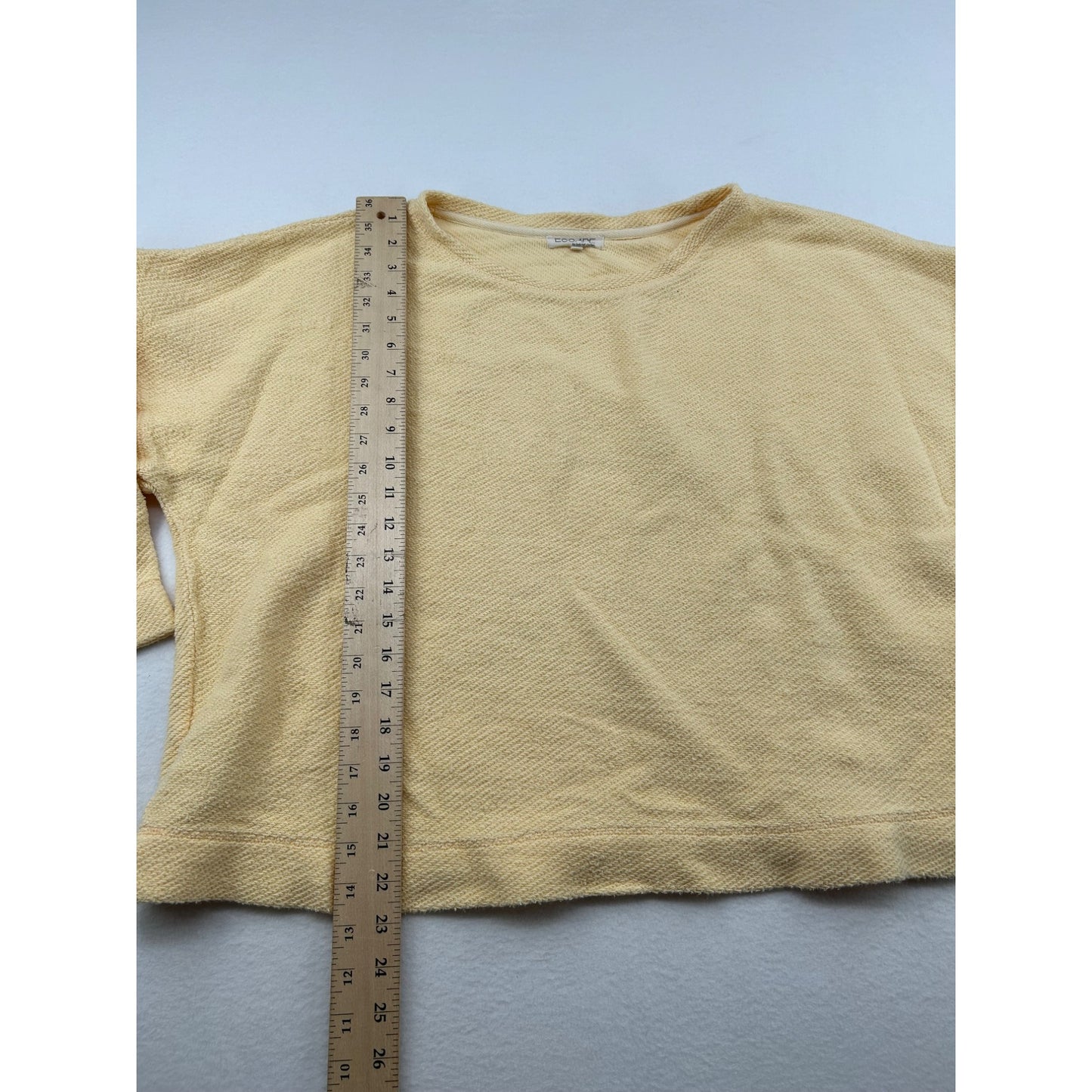 Womens Yellow Textured Knit Sweater XL #6436