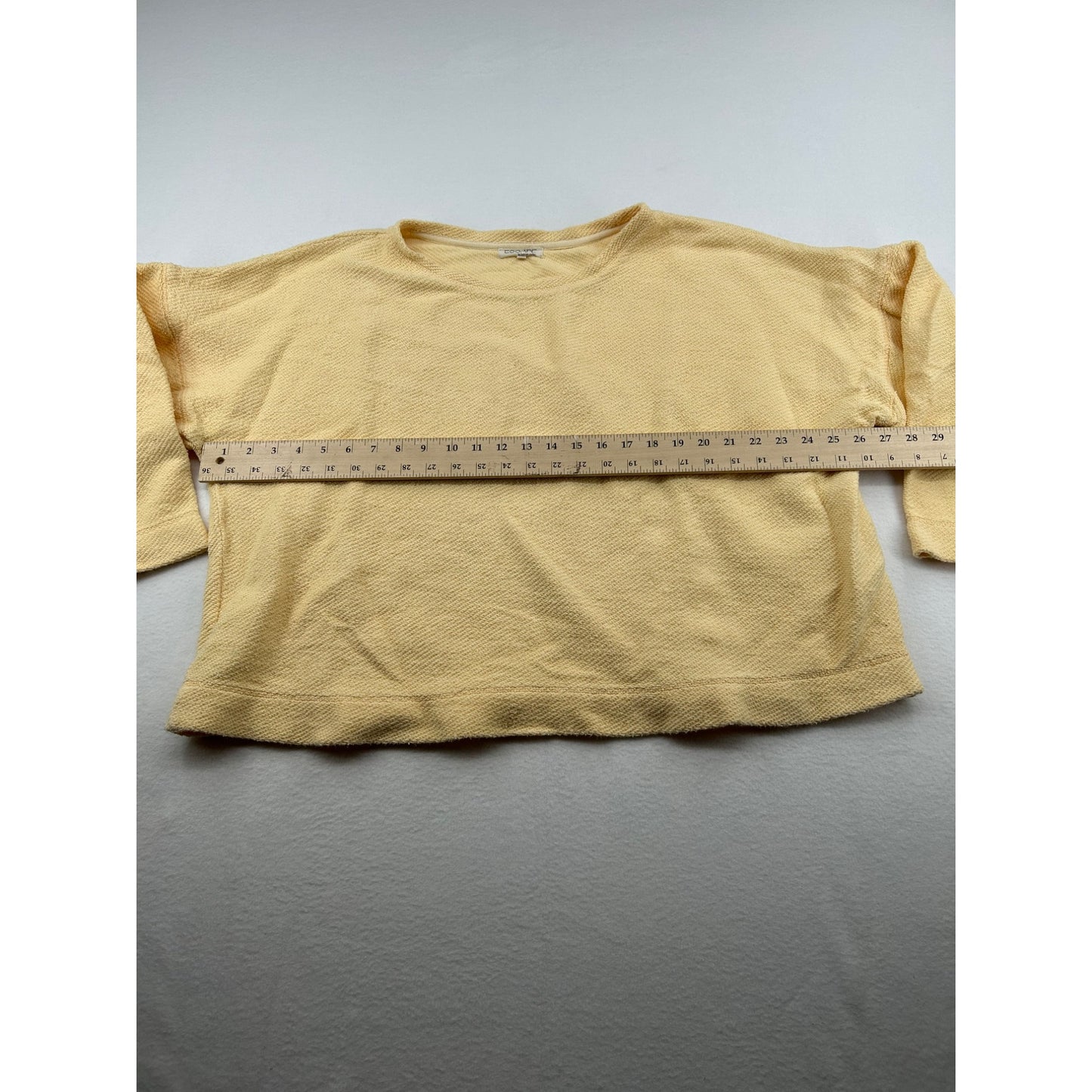 Womens Yellow Textured Knit Sweater XL #6436