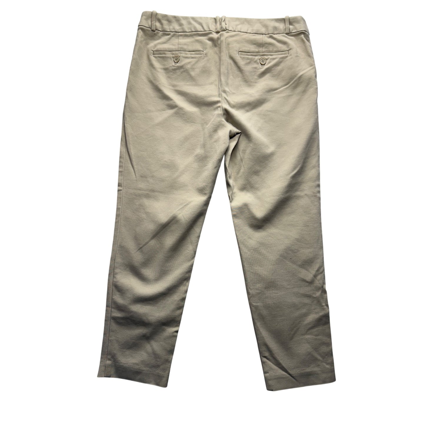 Liz Claiborne Womens Emma Classic Pants Size 12 Beige Cotton Blend Career #440B