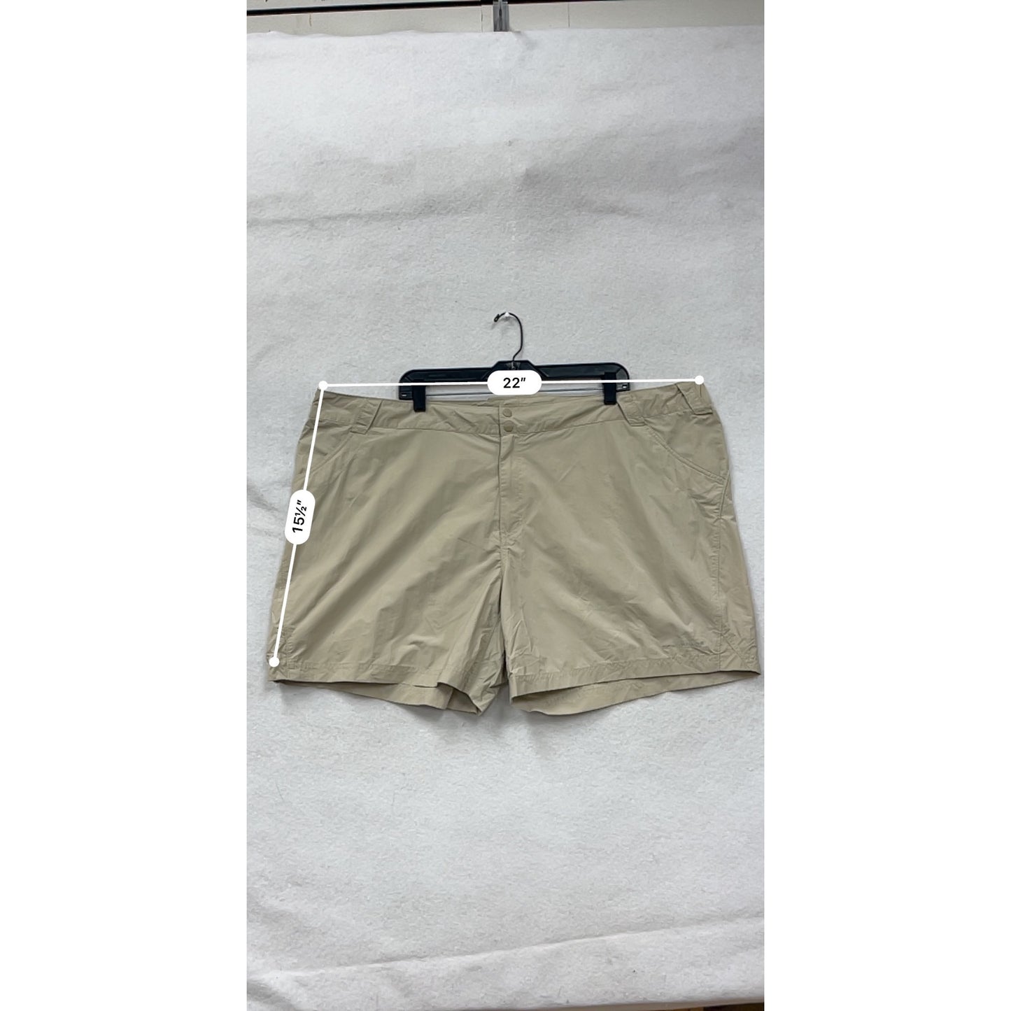 Columbia Womens Plus Size 3X Khaki Nylon Shorts With Pockets #6705