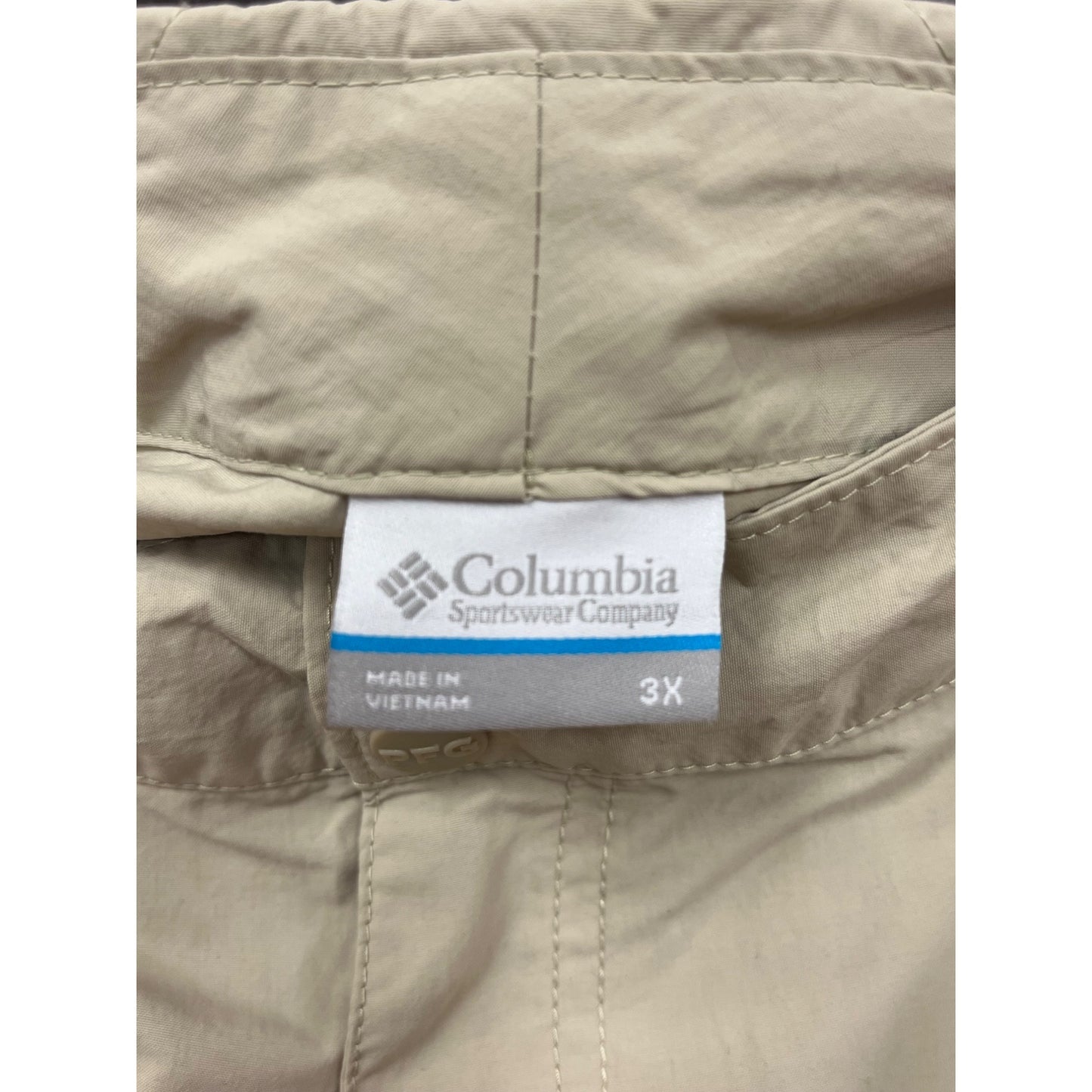 Columbia Womens Plus Size 3X Khaki Nylon Shorts With Pockets #6705