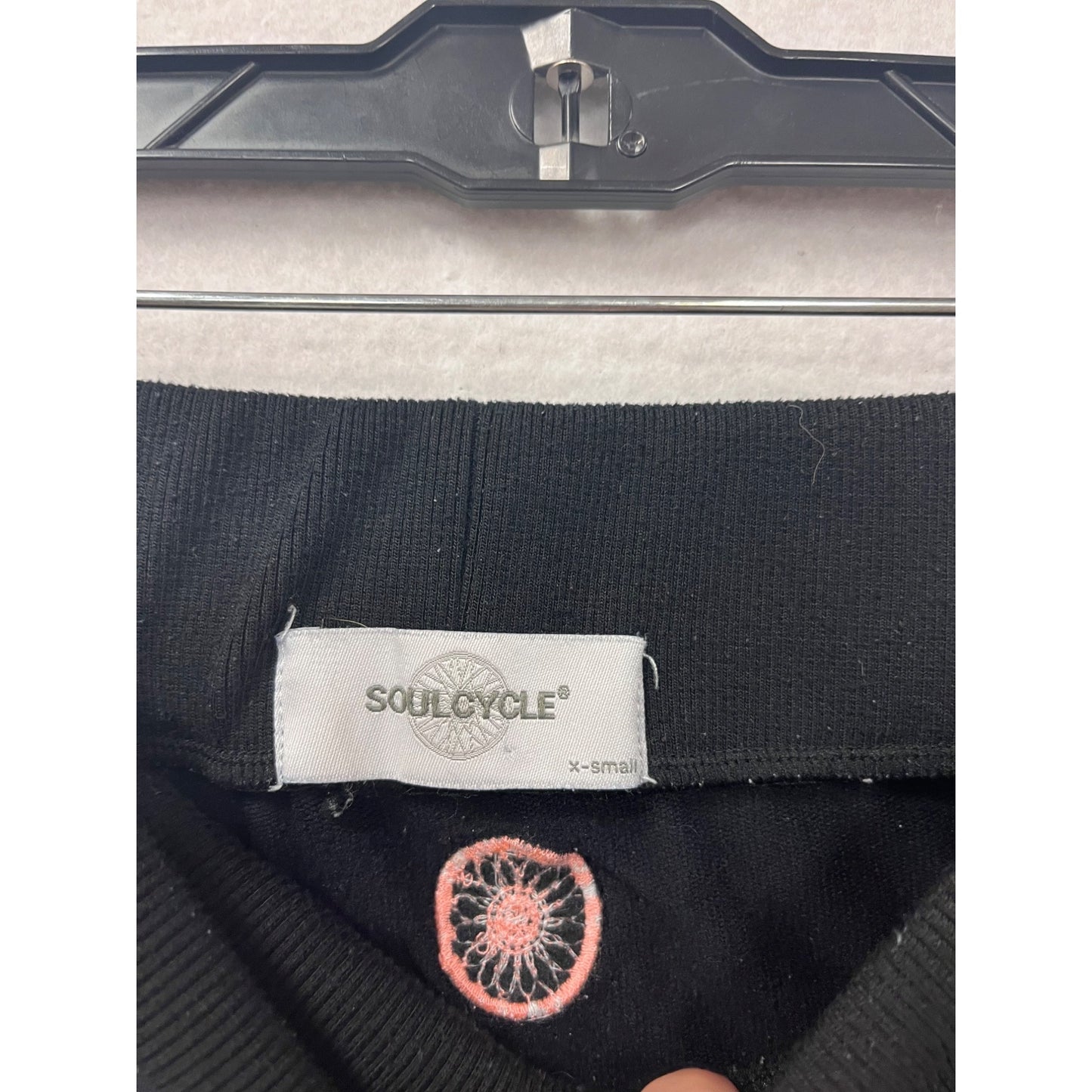 SoulCycle Black Joggers With "Athlete Warrior Soul" Print XS #8137