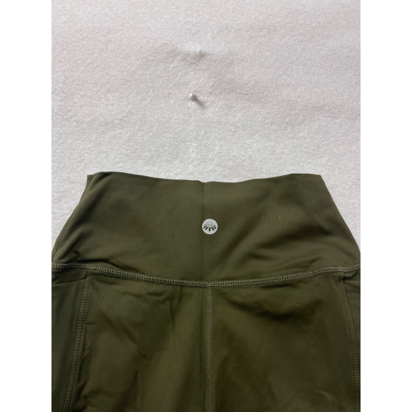Senita Athletics Womens XS Olive Ruffle Leggings #8313