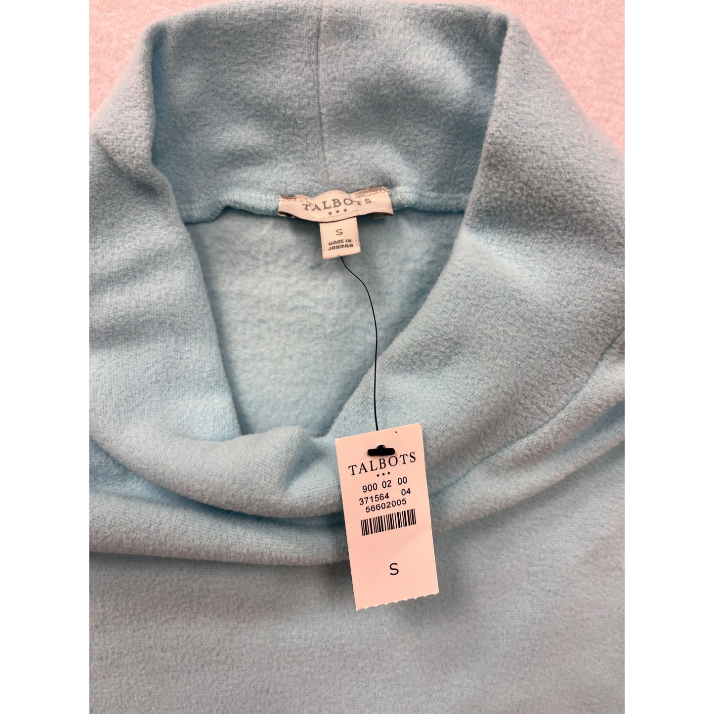 Talbots Light Blue Fleece Turtleneck Pullover #6112