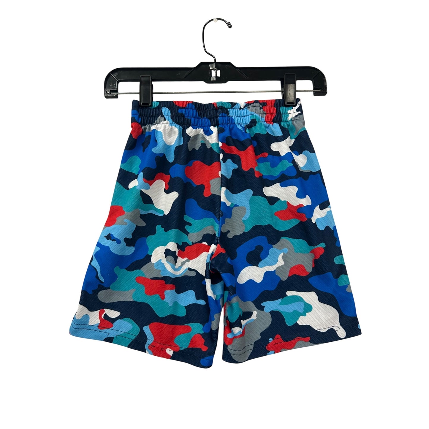 Champion Kids Camo Athletic Shorts Blue/Red/White Mesh #6993