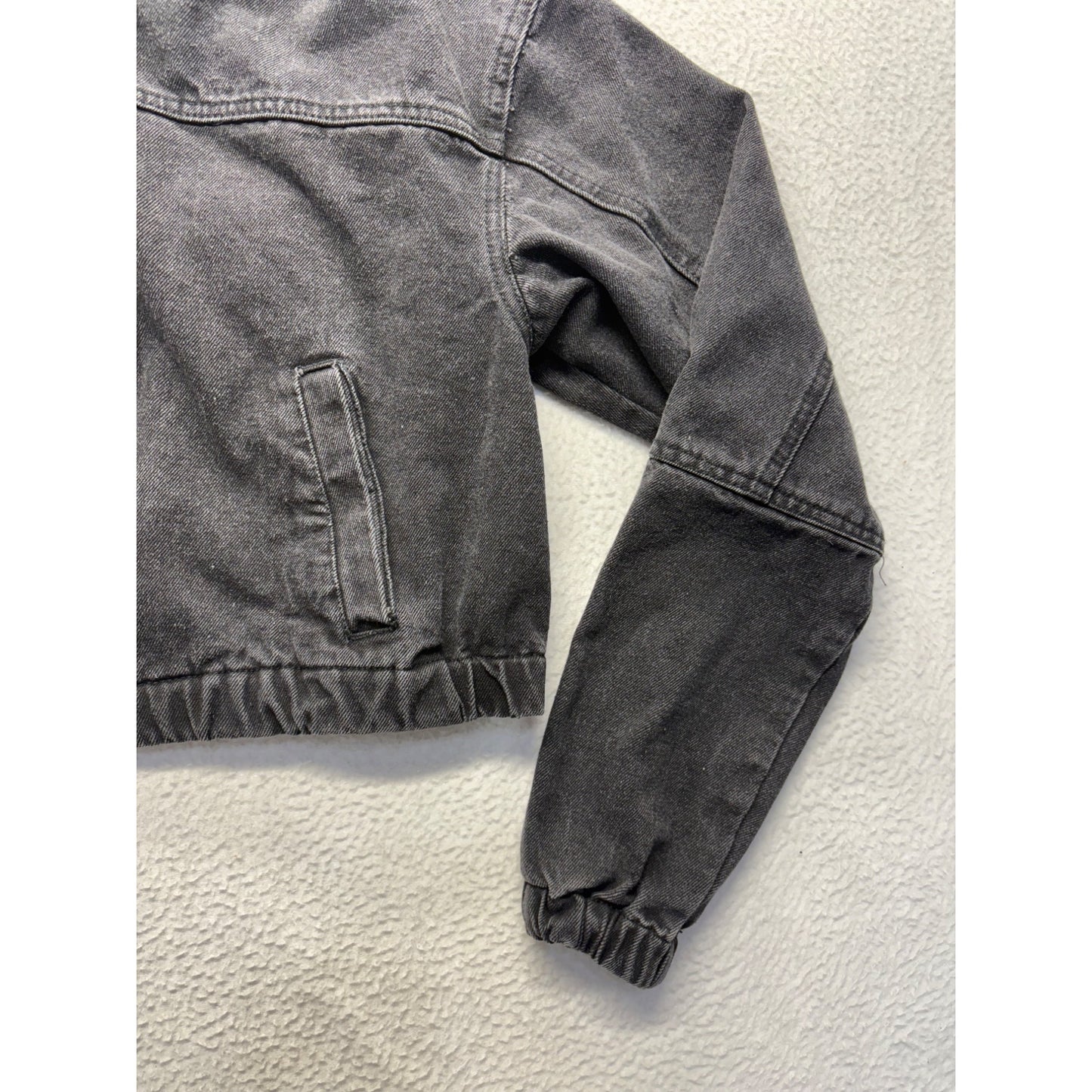 Stoosh Denim Cropped Black Jean jacket #7687