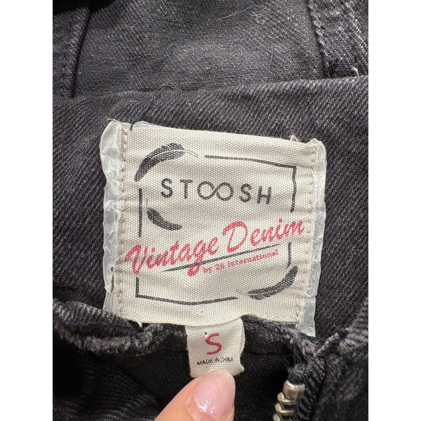Stoosh Denim Cropped Black Jean jacket #7687