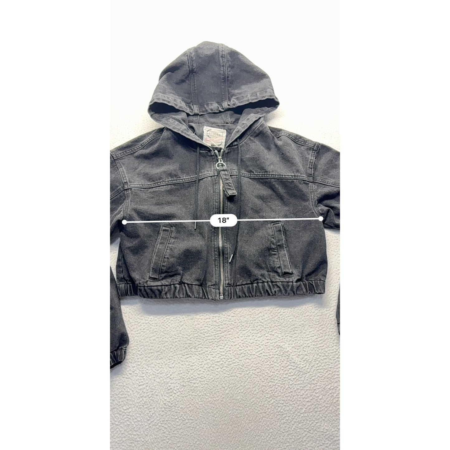 Stoosh Denim Cropped Black Jean jacket #7687