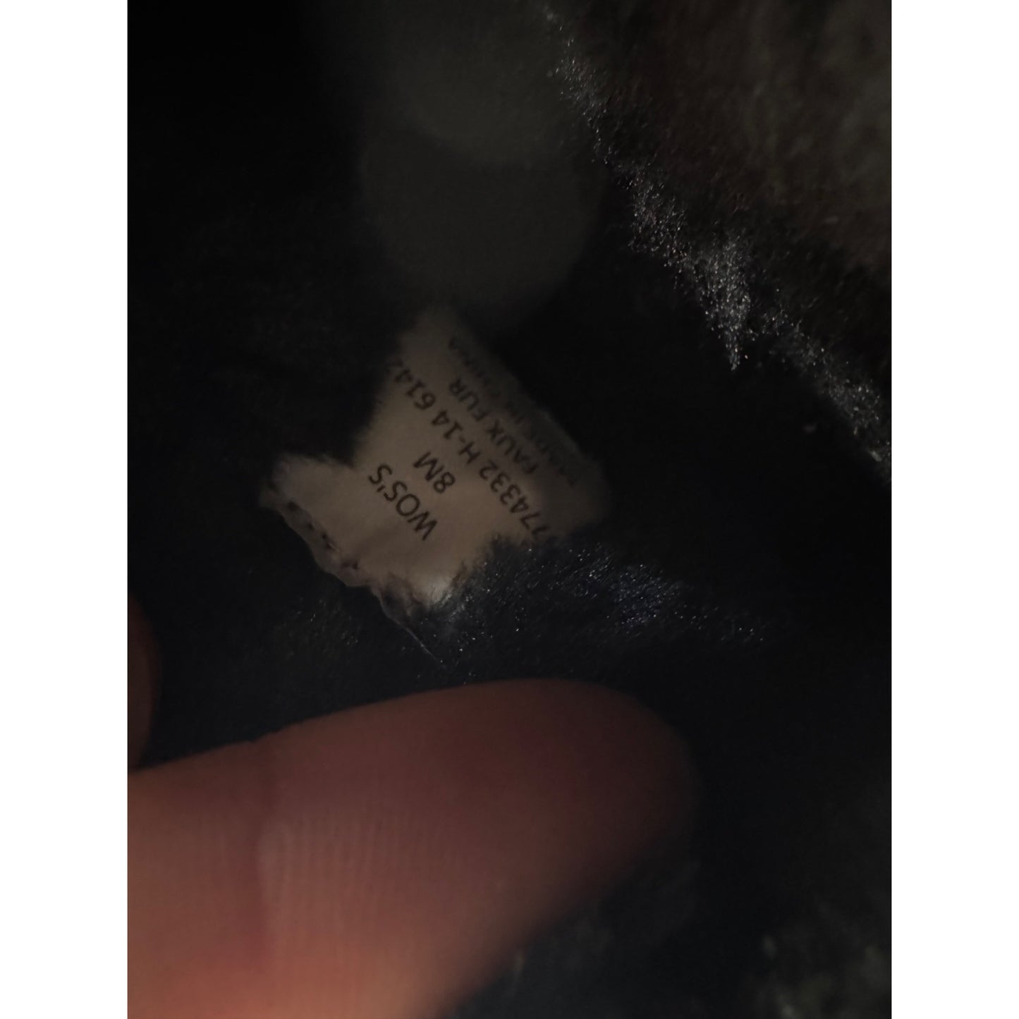 Sperry Womens Black Suede Moccasin Slippers W/ Faux Fur Lining Size 7 #9519