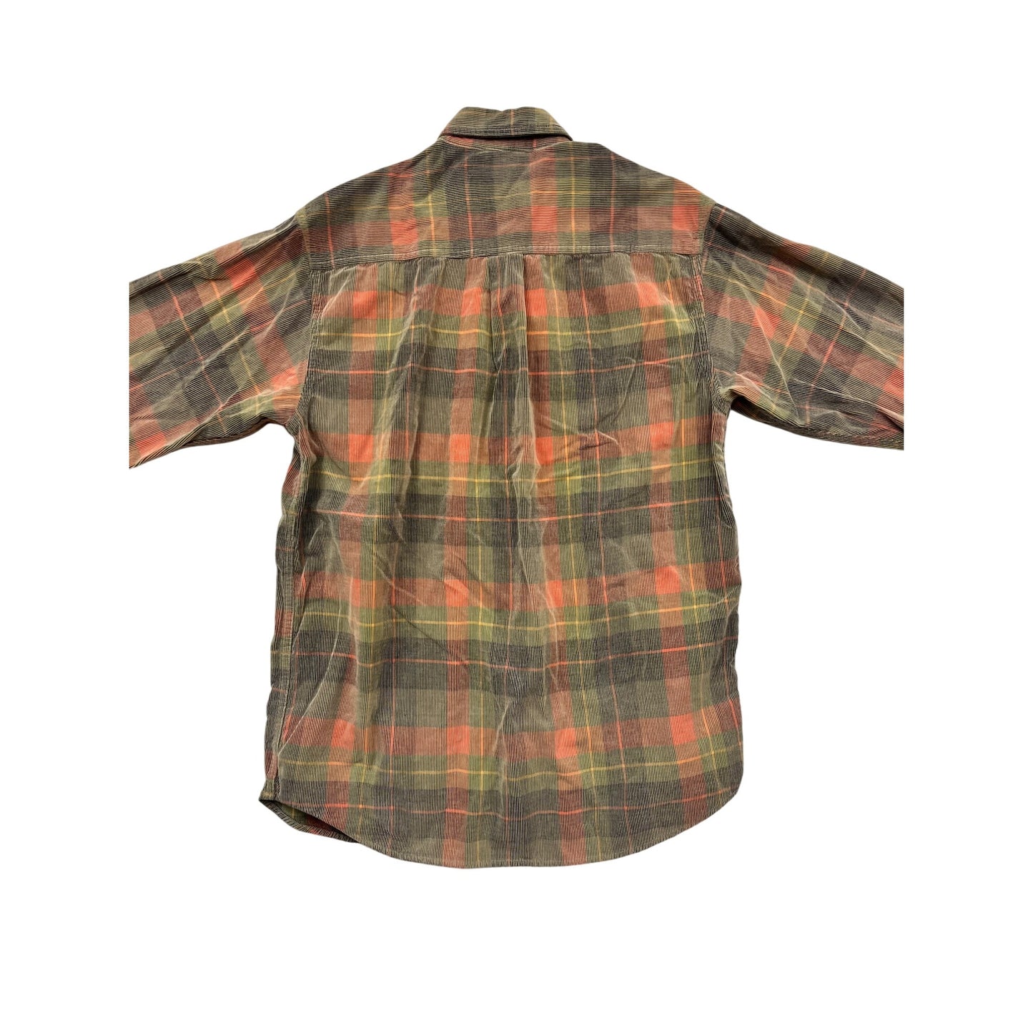 Basic Options Plaid Long Sleeve Button-Up Shirt M #932A