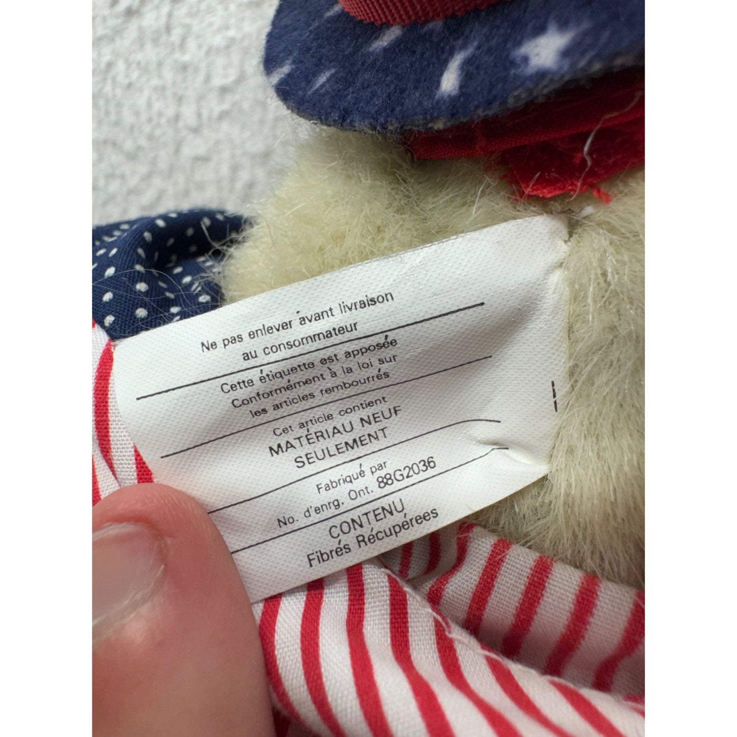 Hoppy Vanderhare Patriotic Plush Rabbit With Hat & Bow Tie 1996 #9866