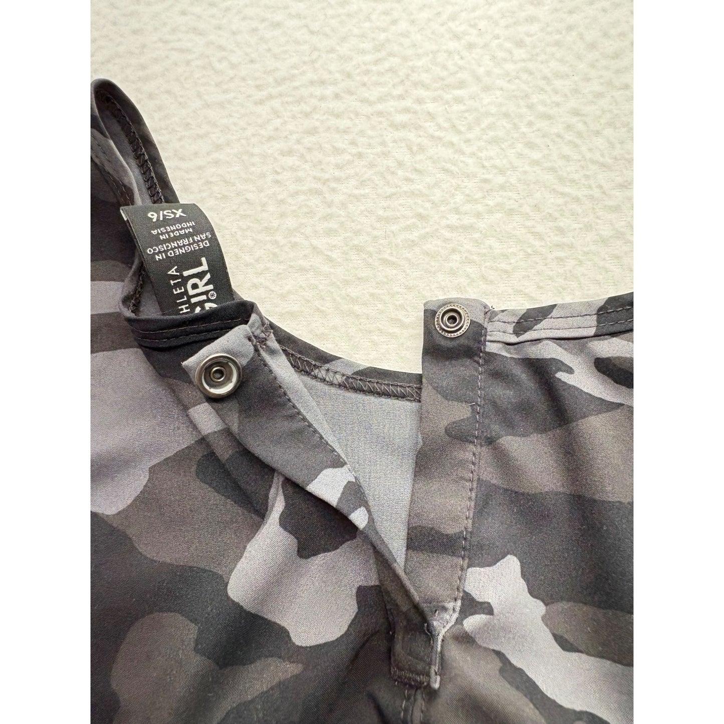 Athleta Girl Camo Print Sleeveless Romper XS/6 #7499