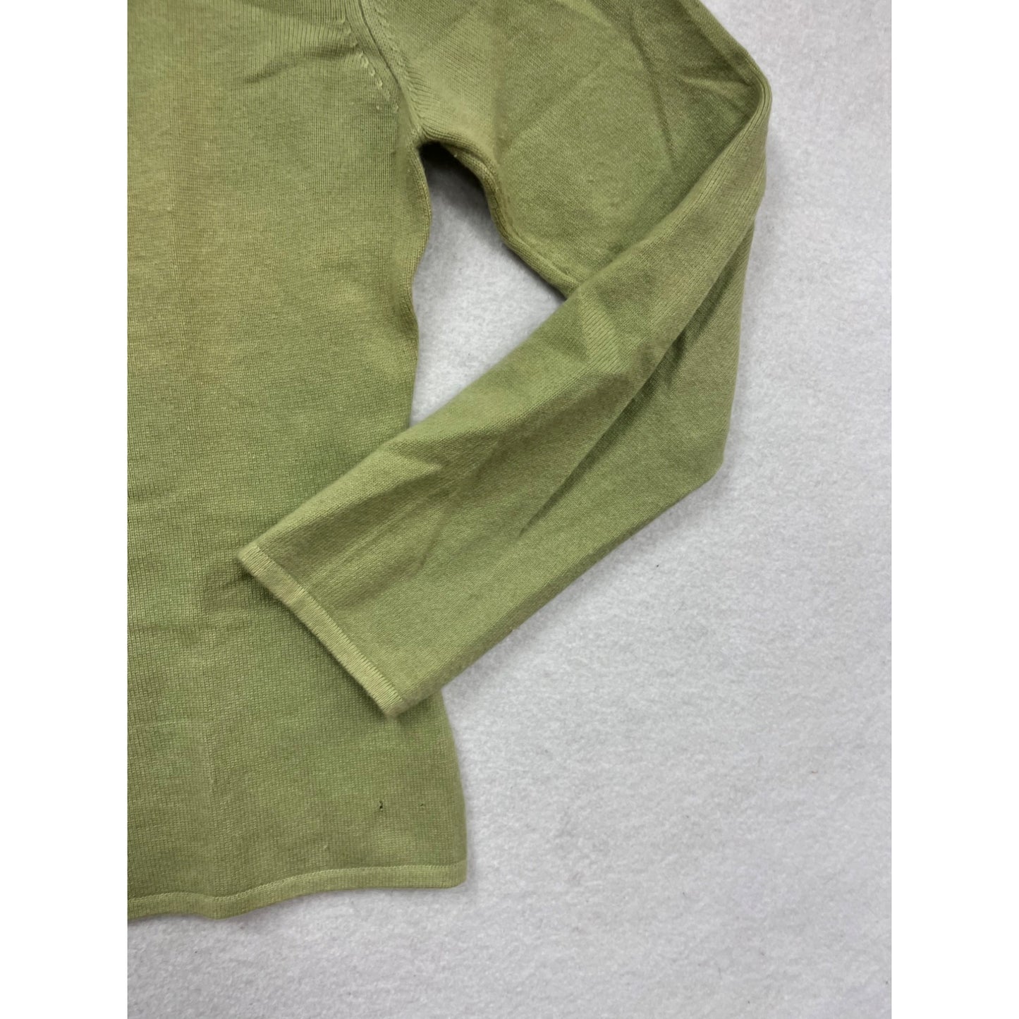 Sage Green Cashmere Long Sleeve Boat Neck Top By Cashmere Valley #941A