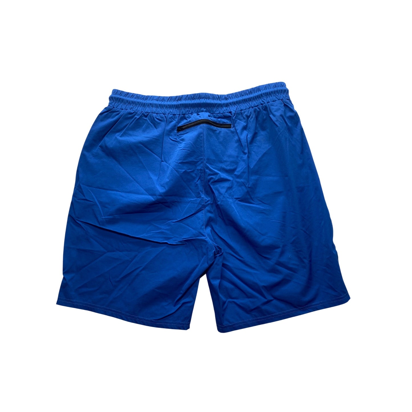 Coofandy Mens Blue Athletic Shorts Nylon/Spandex Blend #7188