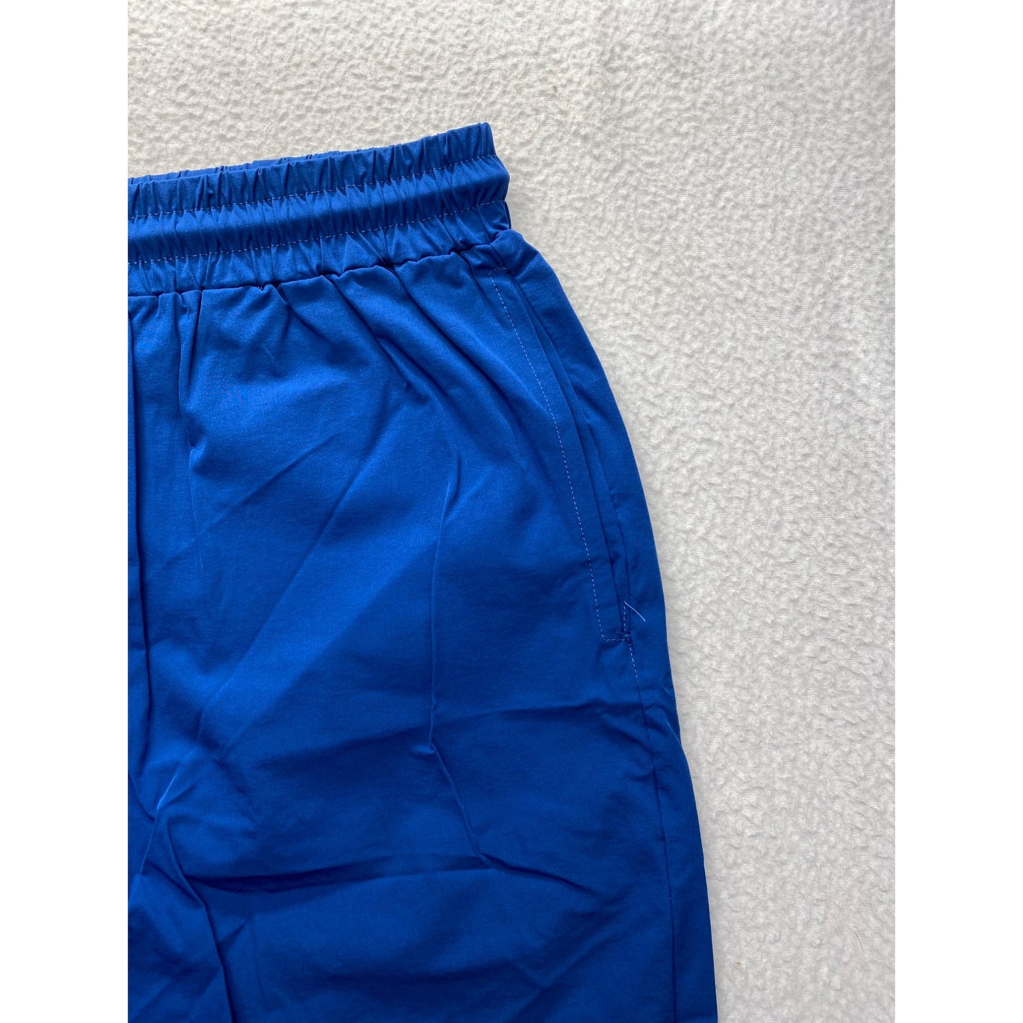 Coofandy Mens Blue Athletic Shorts Nylon/Spandex Blend #7188