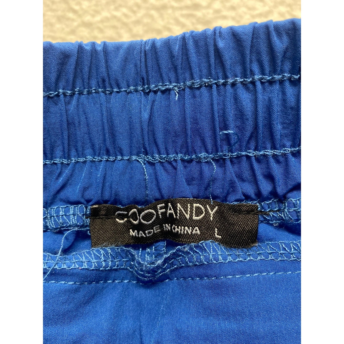Coofandy Mens Blue Athletic Shorts Nylon/Spandex Blend #7188