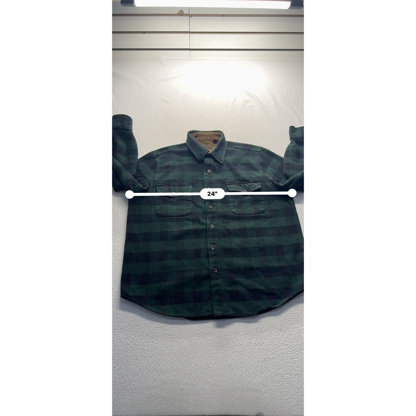 Marino Bay Brawny Green/Black Plaid Heavyweight Flannel L (42/44) #9047