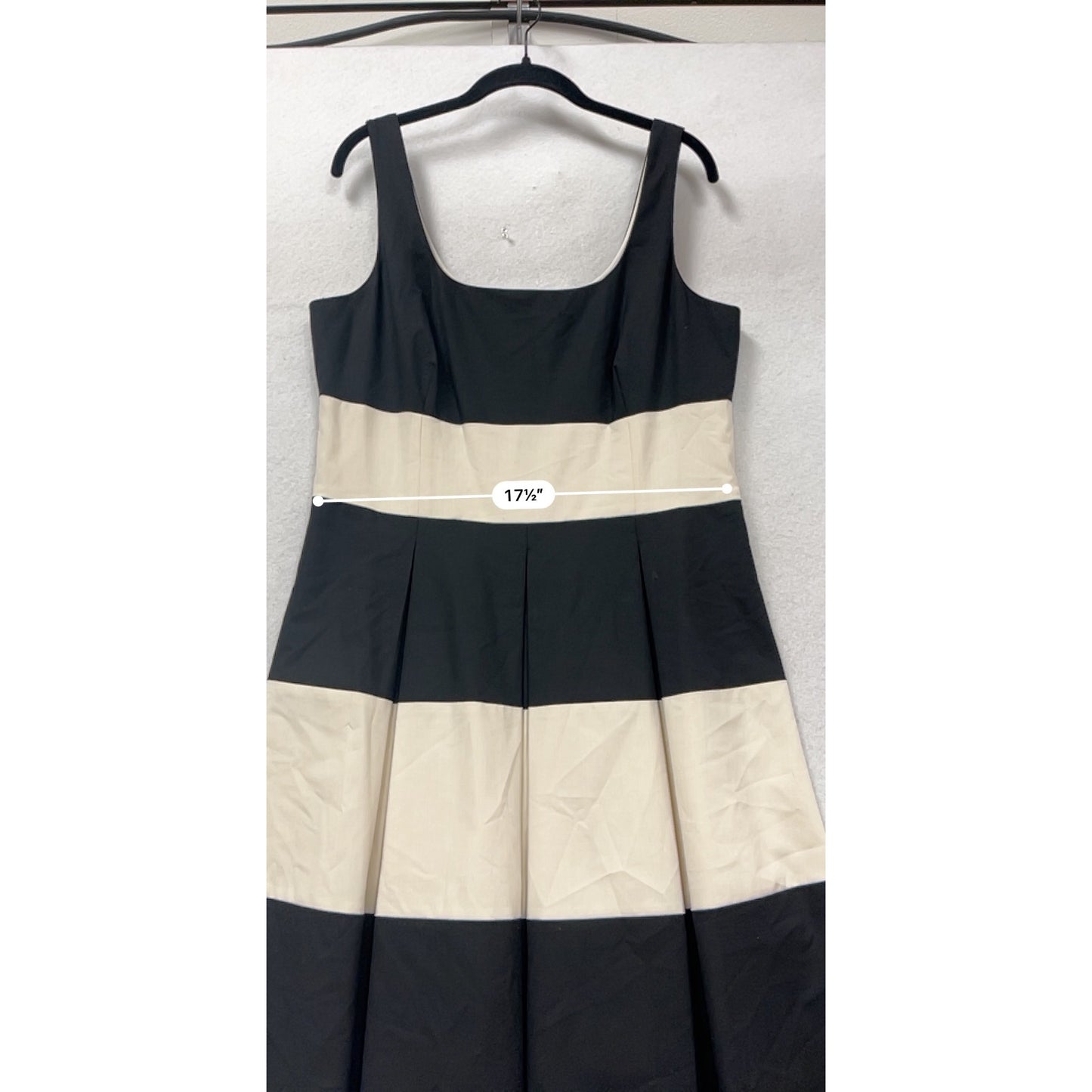 Banana Republic Womens Sleeveless Black & White Striped Dress Size 14 #404A