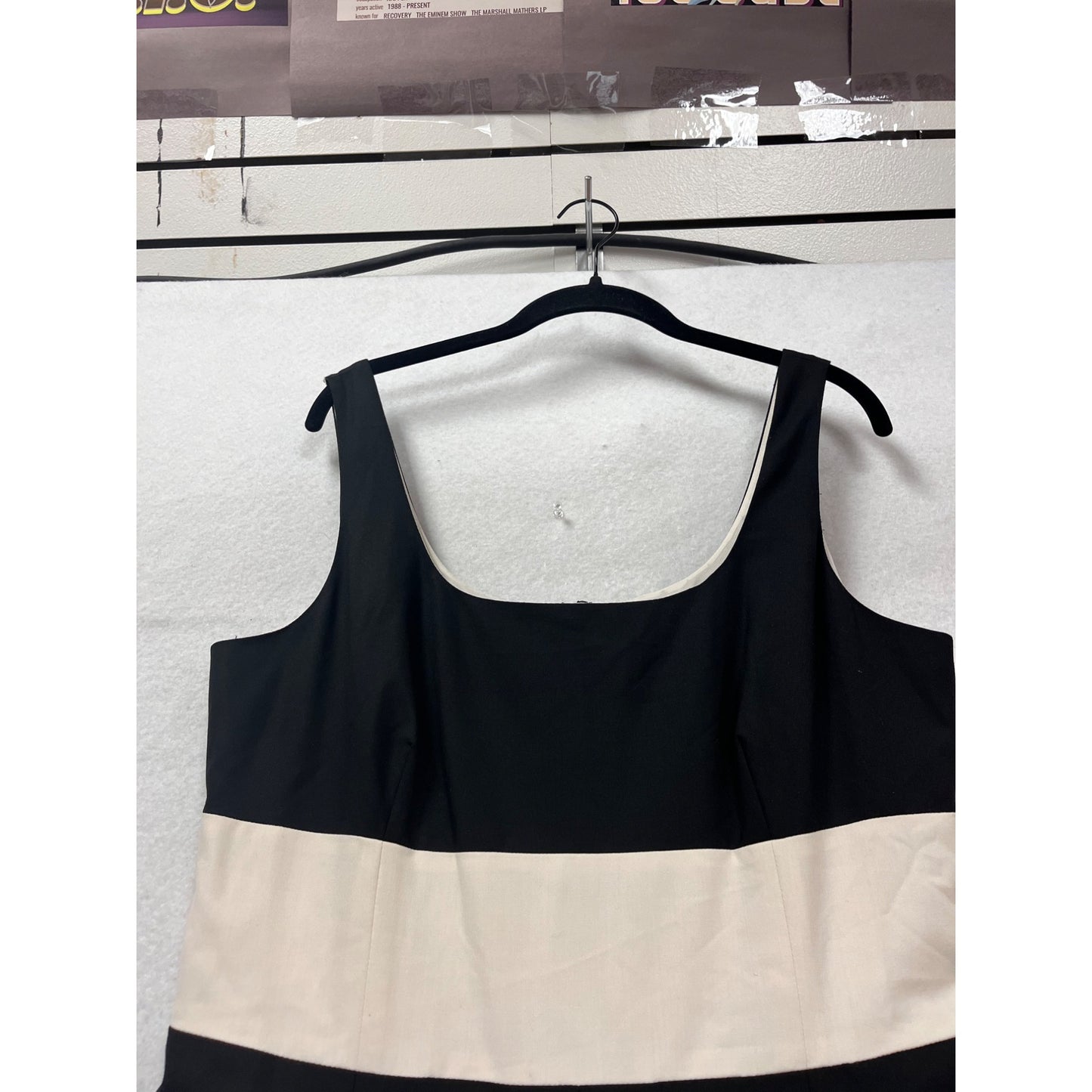 Banana Republic Womens Sleeveless Black & White Striped Dress Size 14 #404A
