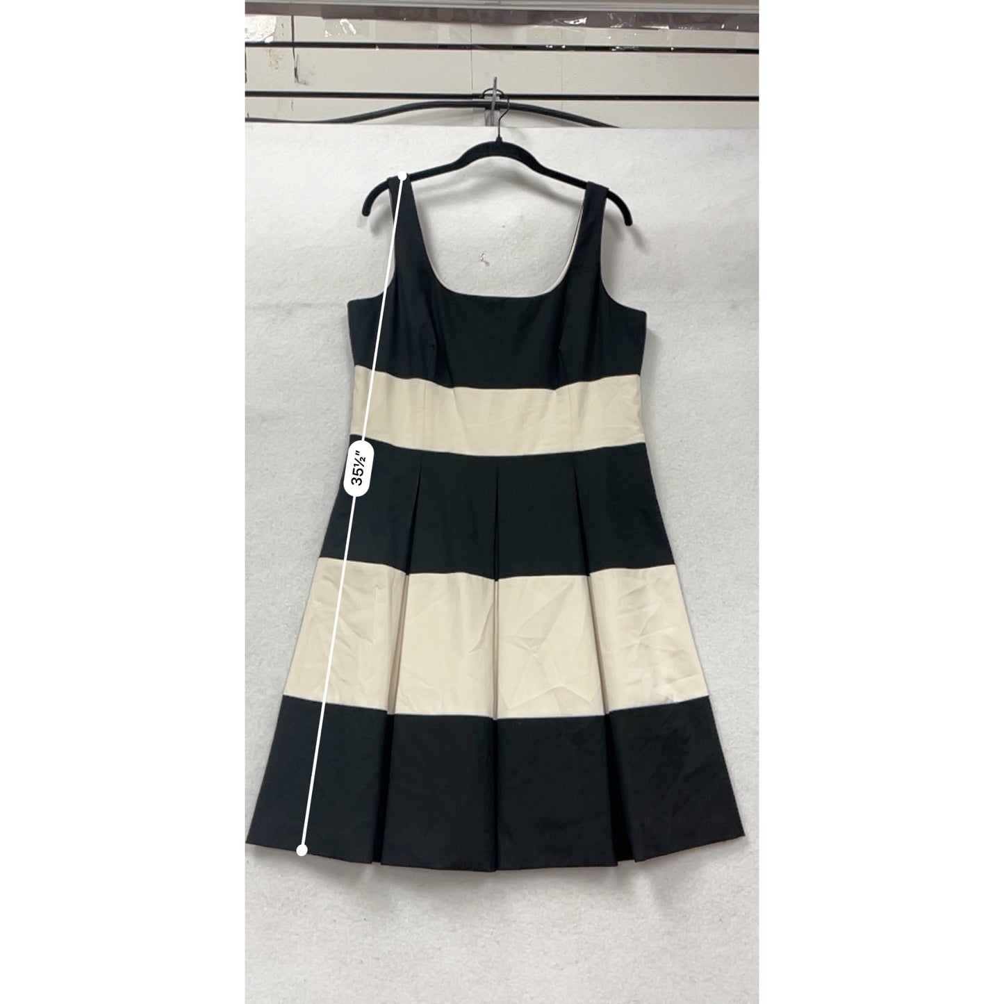 Banana Republic Womens Sleeveless Black & White Striped Dress Size 14 #404A