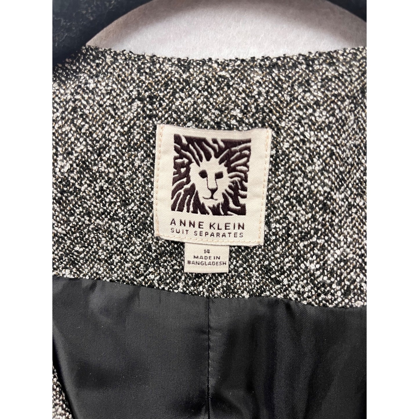 Anne Klein Womens Size 14 Tweed Blazer Jacket #6328