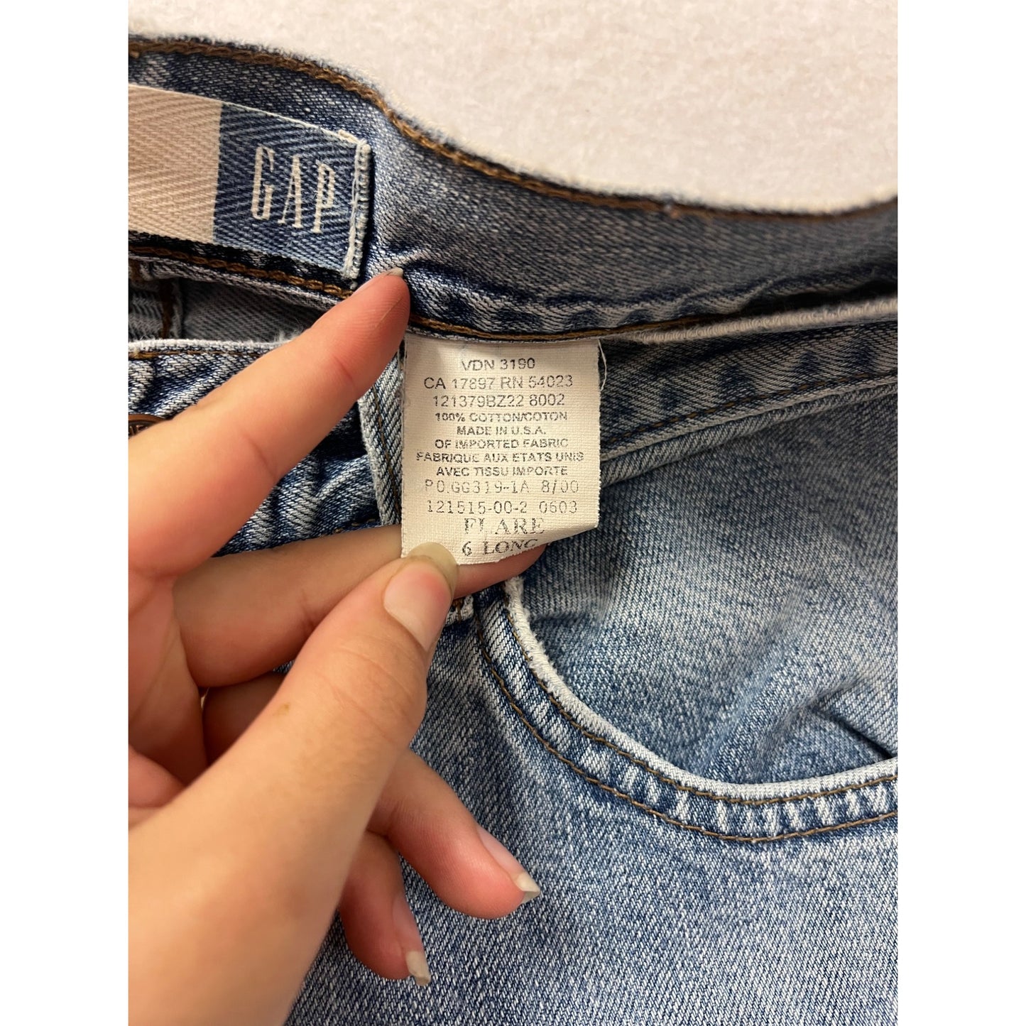 Gap Flare Jeans Womens Size 6 Long Blue Denim #260A