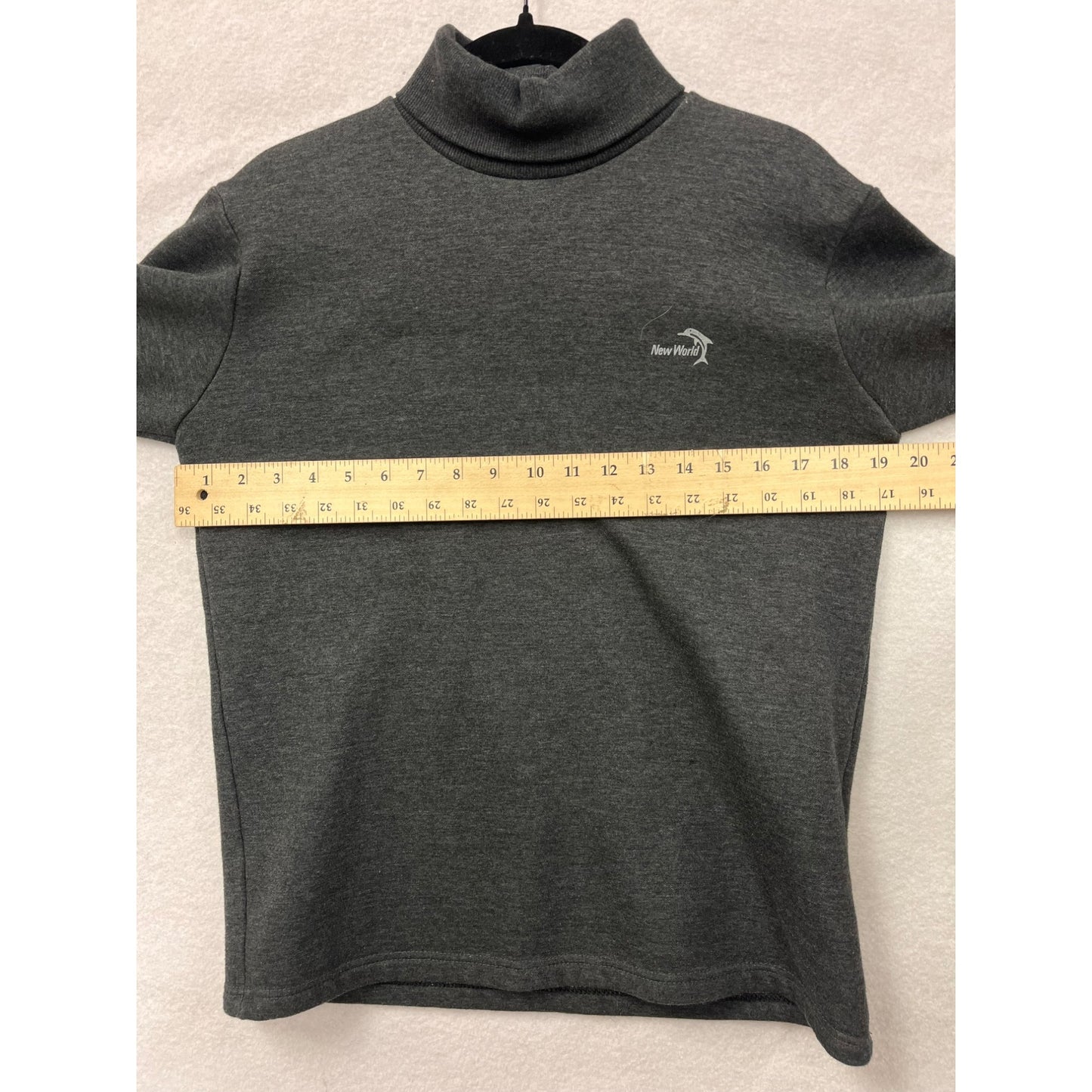 New World Mens Dark Gray Turtleneck Sweater #6296