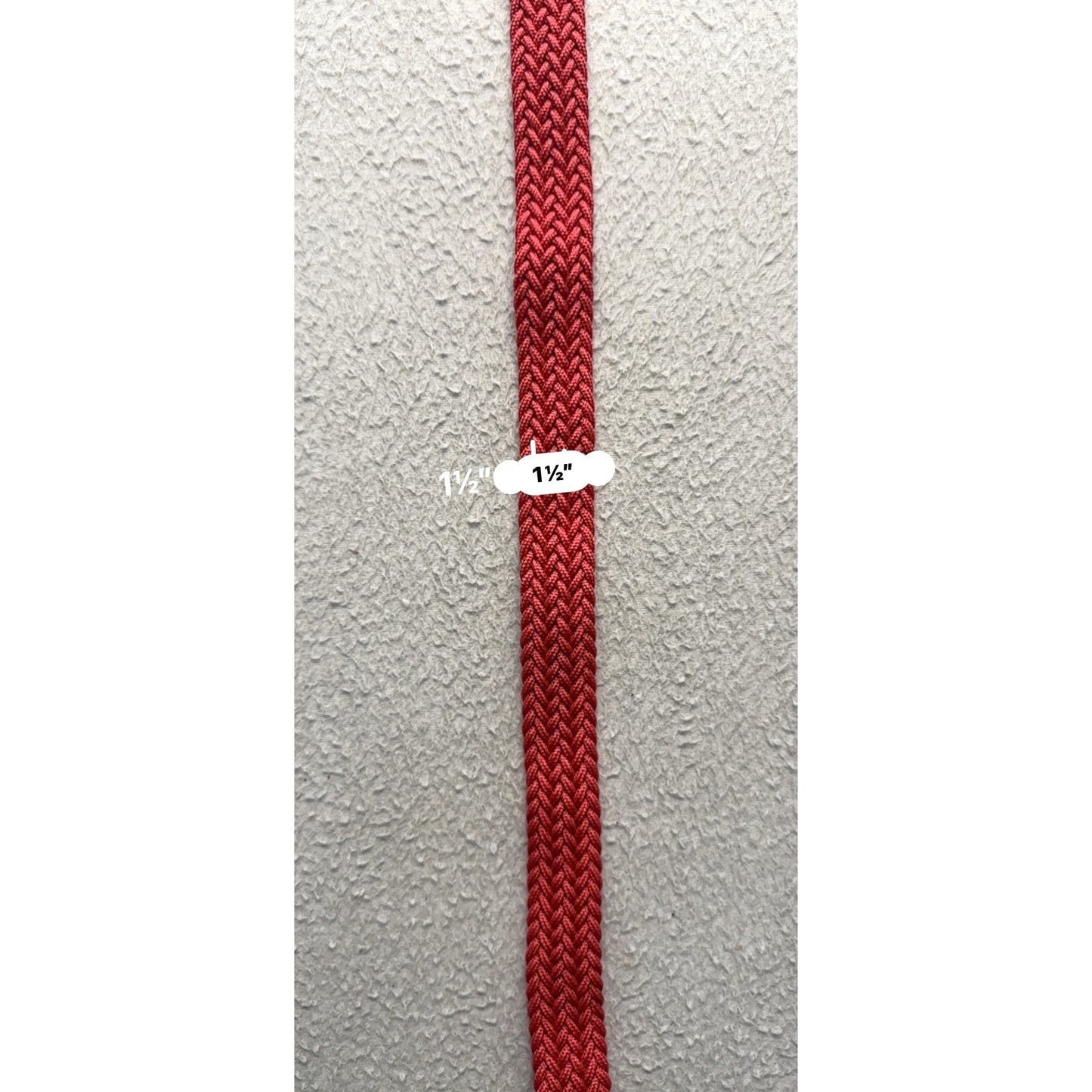 Honors Red Braided Belt w Brown Leather Accents Honors USA Size L #9894