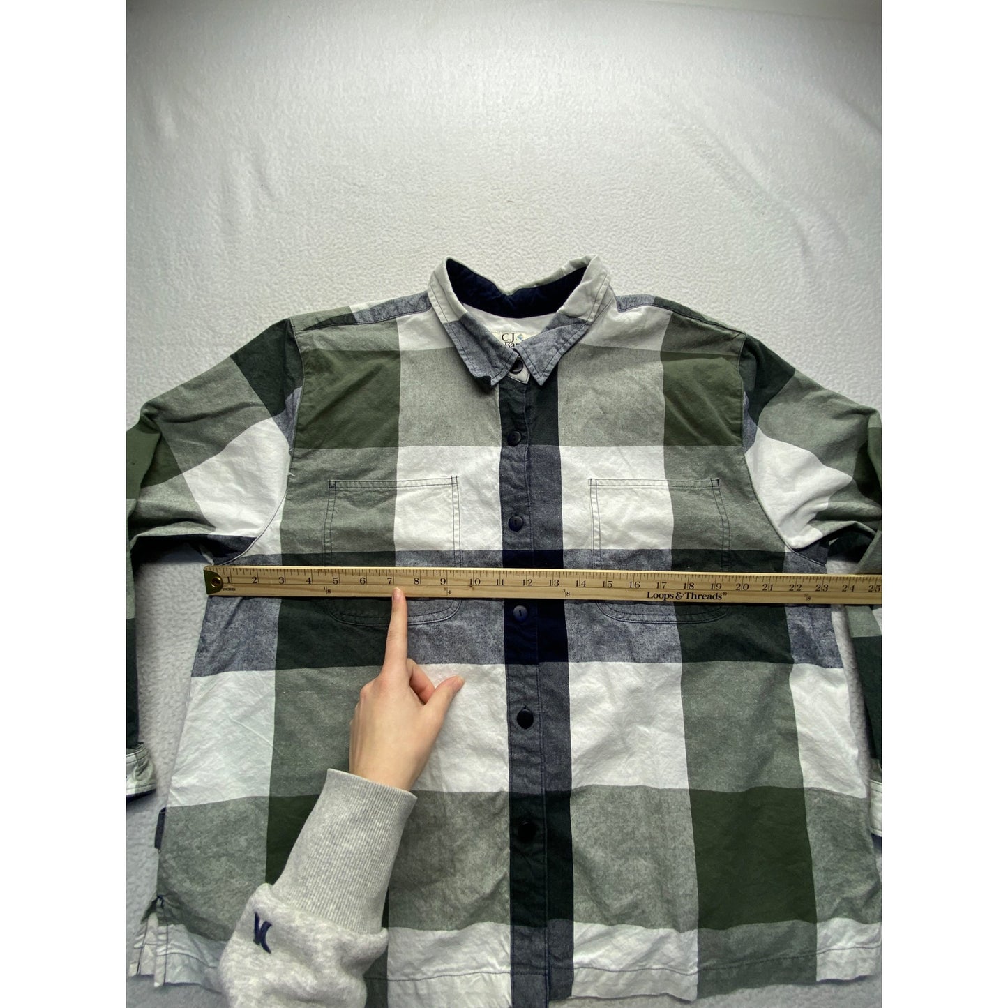 C.J. Banks Womens Vintage Plaid Button-Front Shirt 18W 100% Cotton #7029