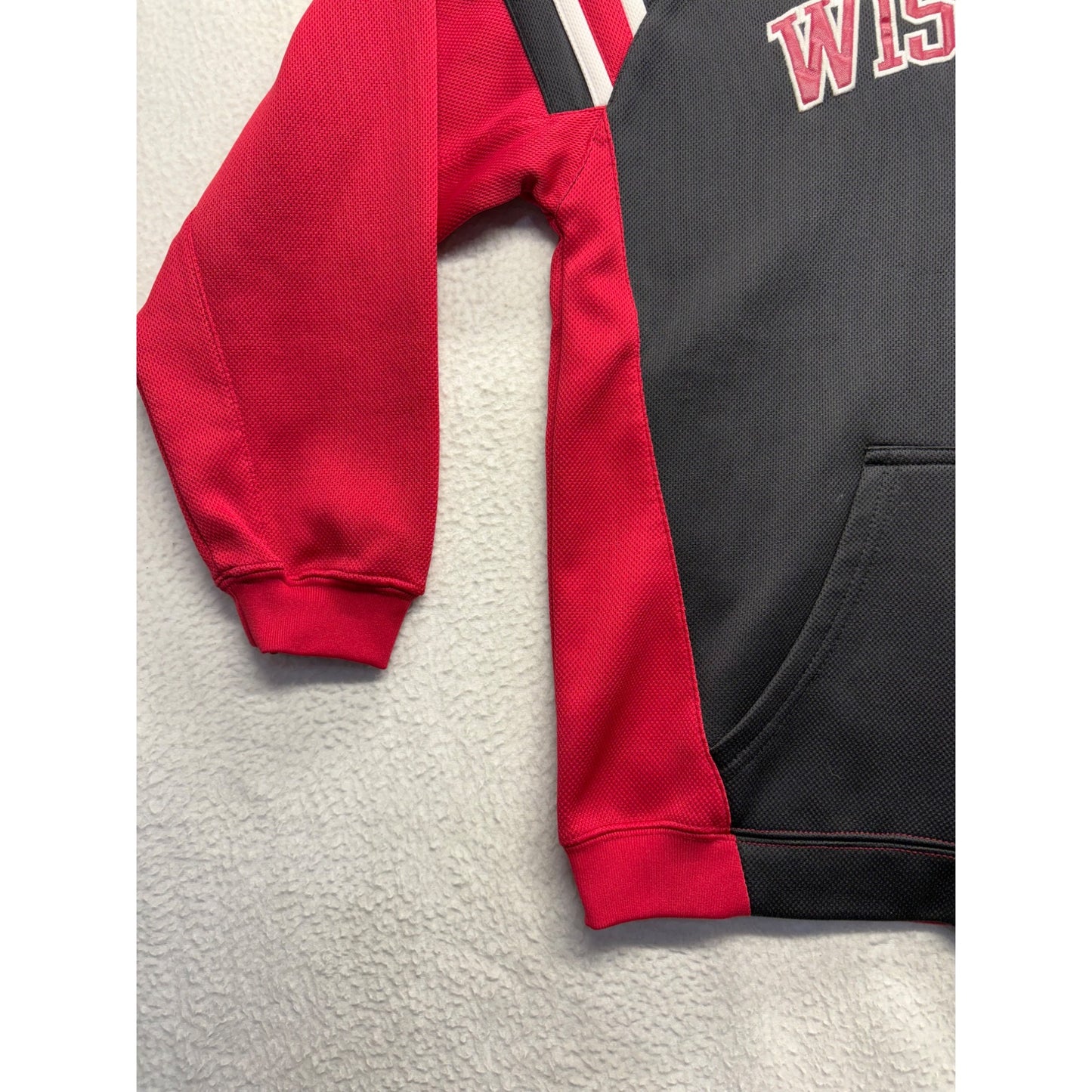 Adidas Youth Wisconsin Hooded Full-Zip Sweatshirt #7425