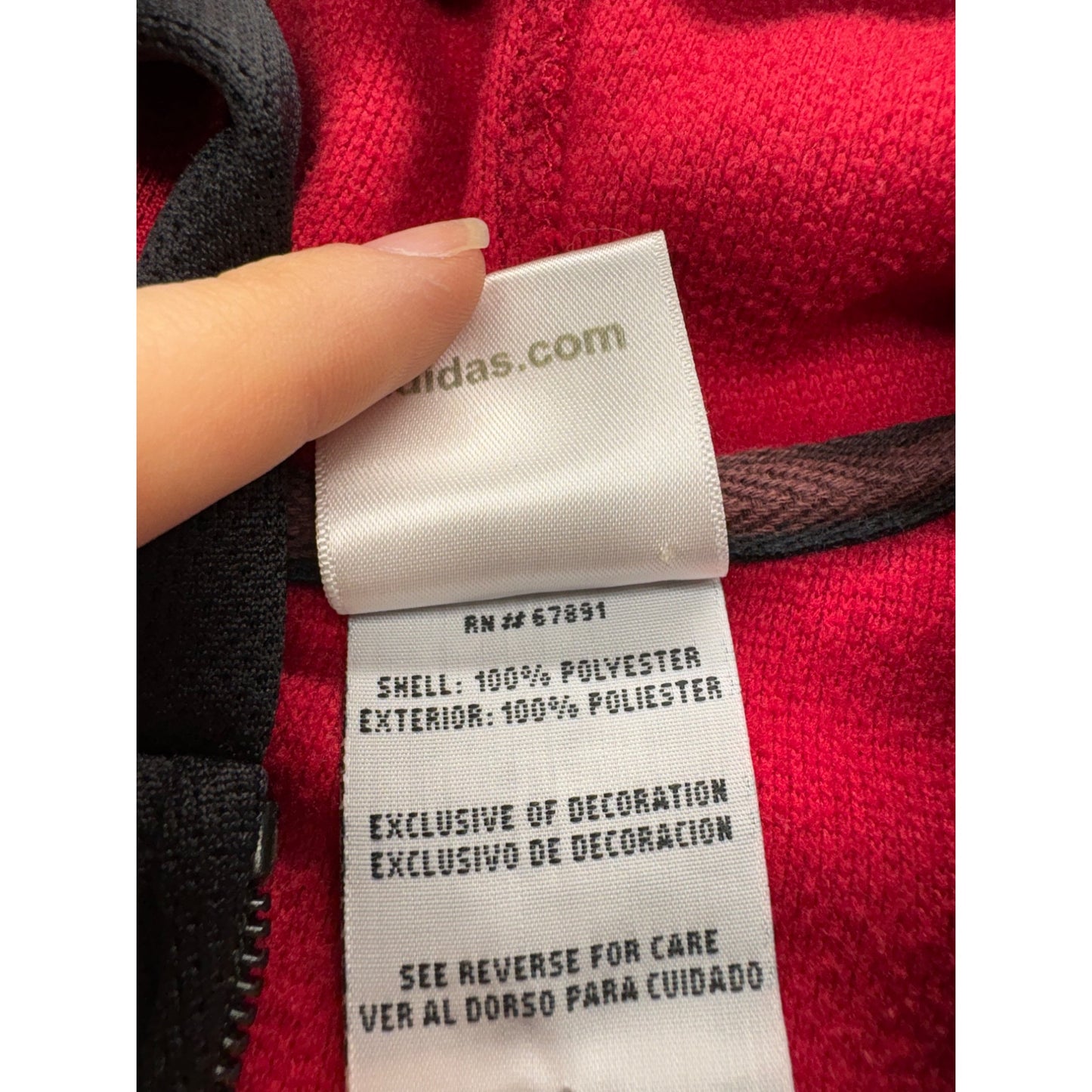 Adidas Youth Wisconsin Hooded Full-Zip Sweatshirt #7425