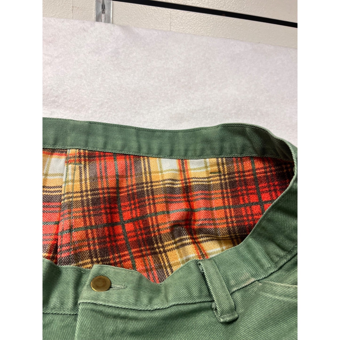 Vintage Lions Apparel Green Pants Mens 44L Plaid Lined #8227