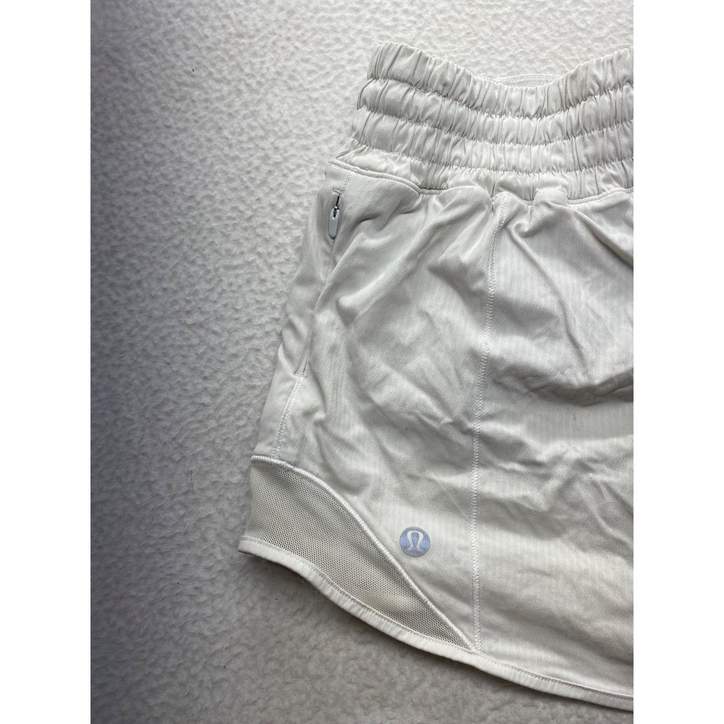 Lululemon Womens White Swiftly Relaxed Fit Athletic Running Shorts #7323