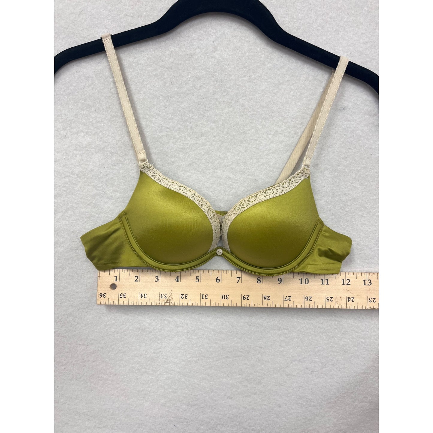 Aerie Womens 32A Green Lace Trim Padded Underwire Bra #6270