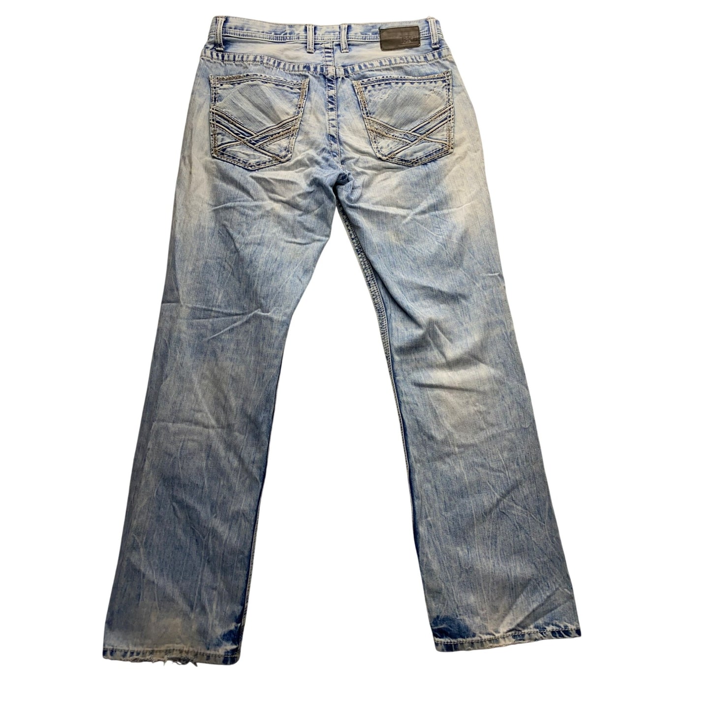 BKE Jake 34L Mens Distressed Light Wash Jeans #5728