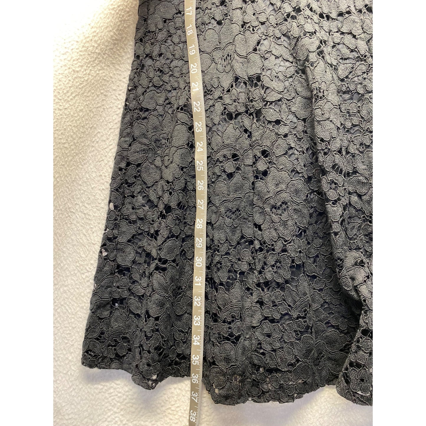 Betsey Johnson Womens Black & White Lace Cap Sleeve Dress #7400