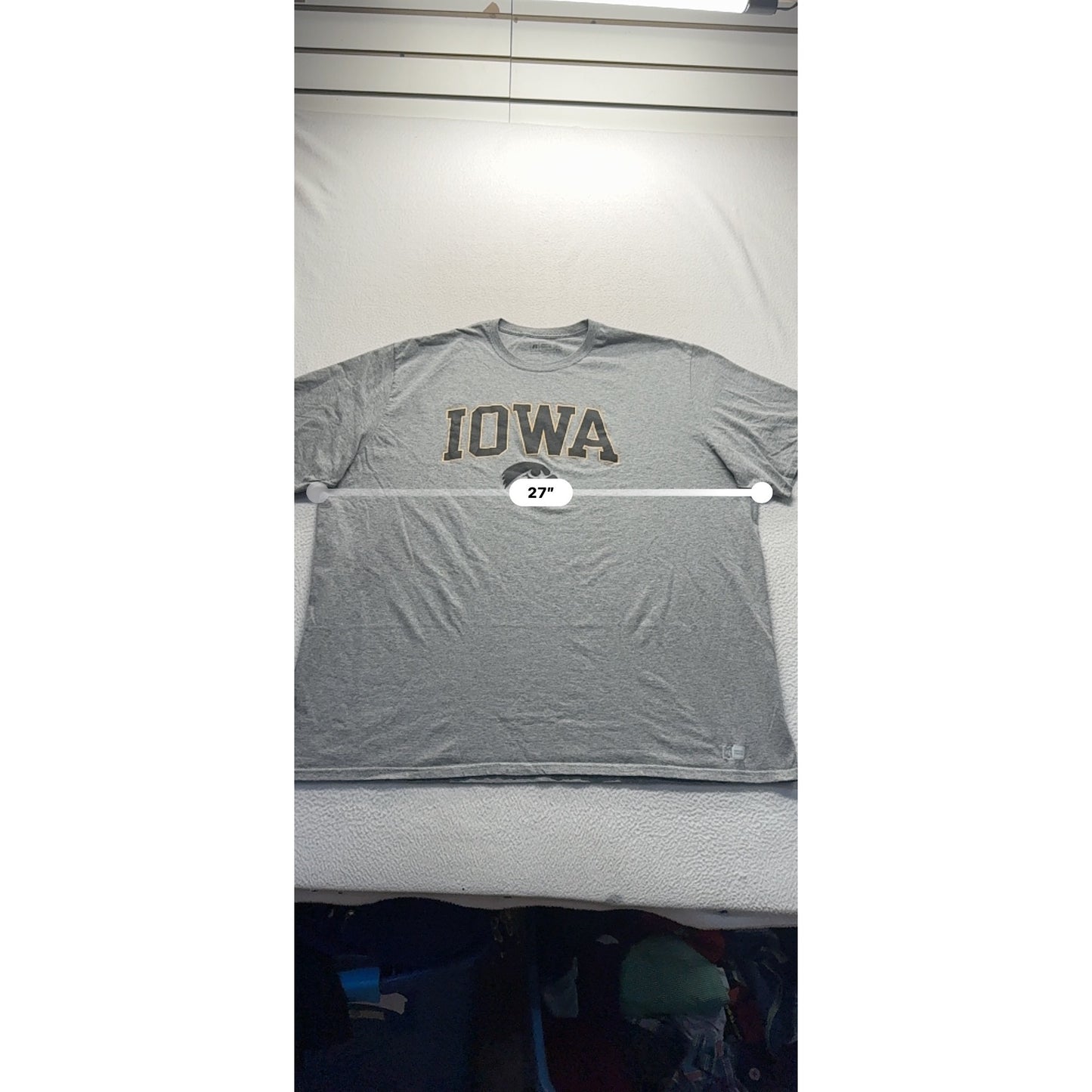 Russell Athletic Iowa T-Shirt Gray Cotton Blend Size 4XL #7887