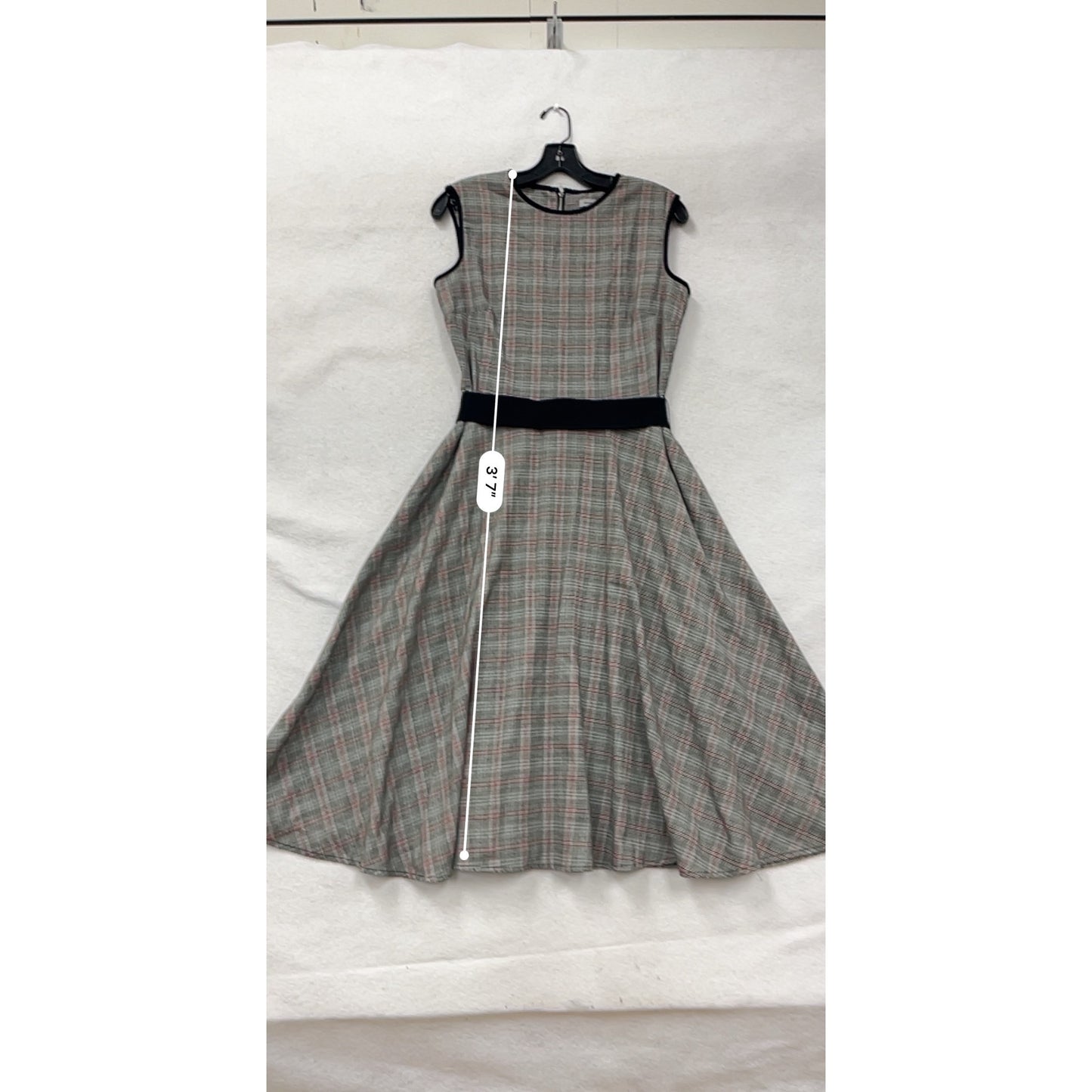 Danny & Nicole Plaid Fit & Flare Dress Size 8 Sleeveless #8364